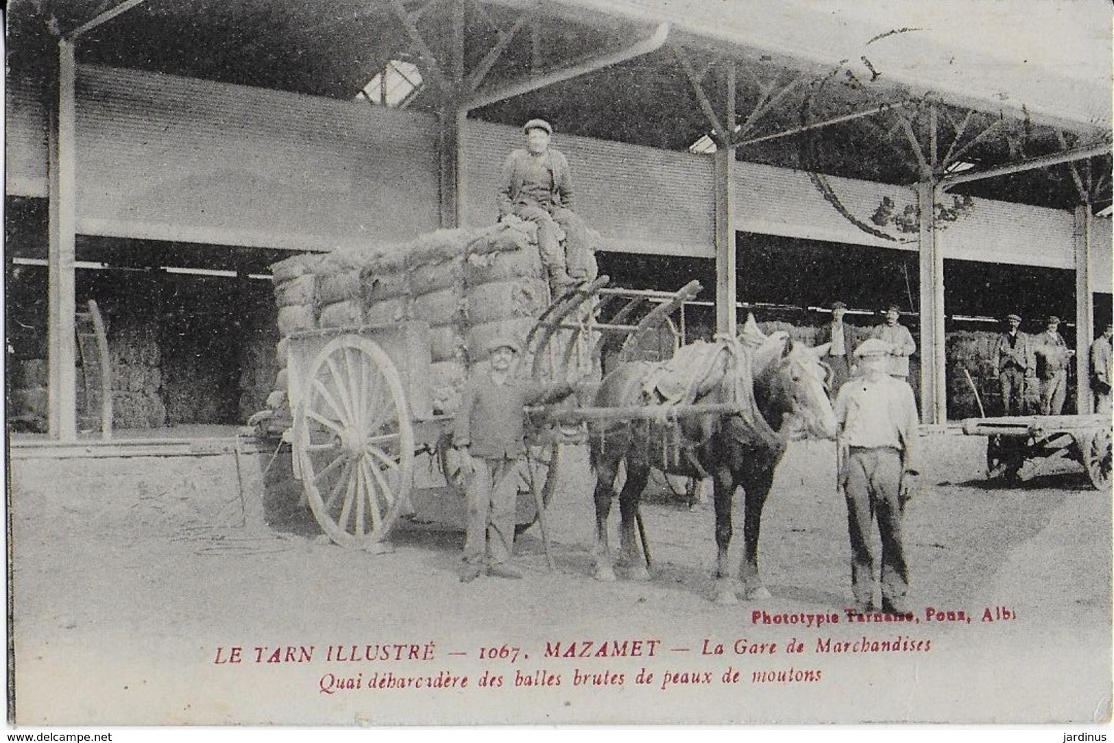 MAZAMET  :(Tarn Illustré ) La Gare De Marchandises- Quai Débarcadère De Balles Brutes De Peaux De Moutons - Mazamet