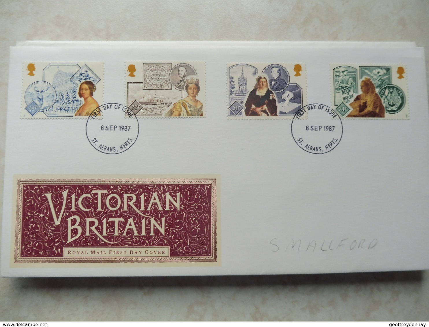 Great Britain / Grande Bretagne Fdc 1987 La Reine Victoria 1279/1282 - 1981-1990 Decimal Issues