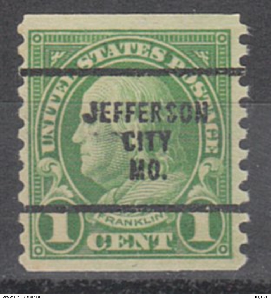 USA Precancel Vorausentwertung Preo, Bureau Missouri, Jefferson City 597-63 - Vorausentwertungen