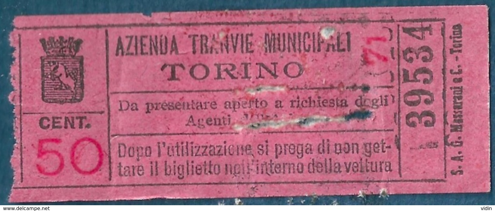 Italie ITALIA Lot De Titres De Transport Tramway 1927 - Andere & Zonder Classificatie