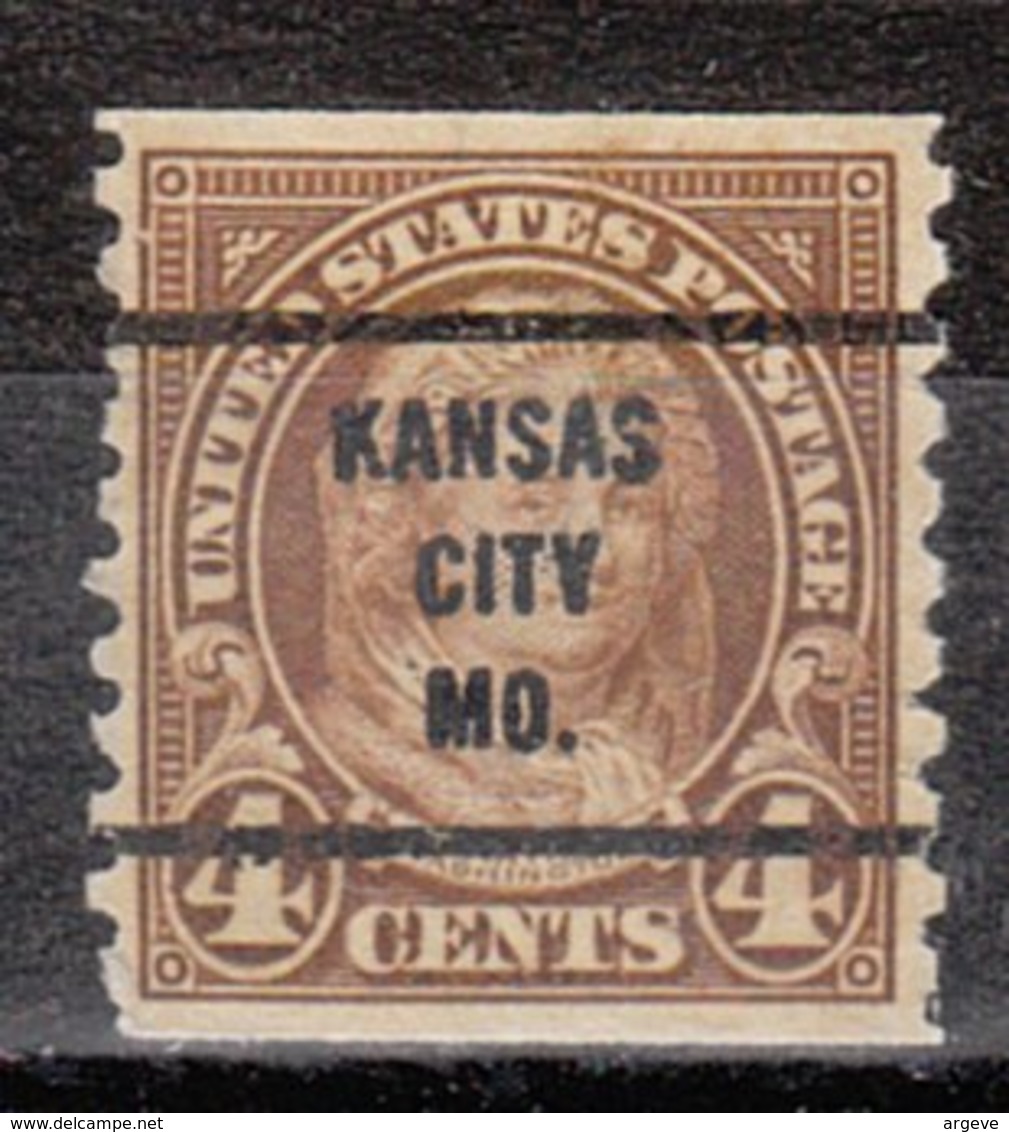 USA Precancel Vorausentwertung Preo, Bureau Missouri, Kansas City 301-63, Perf. Not Perfect - Preobliterati