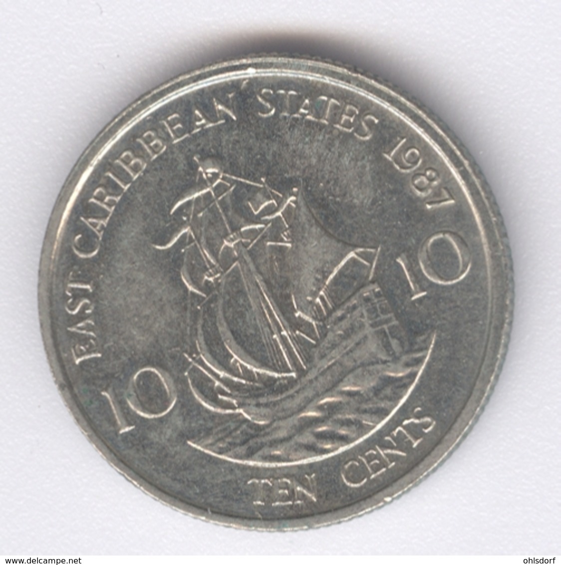 EAST CARIBBEAN STATES 1987: 10 Cents, KM 13 - East Caribbean States