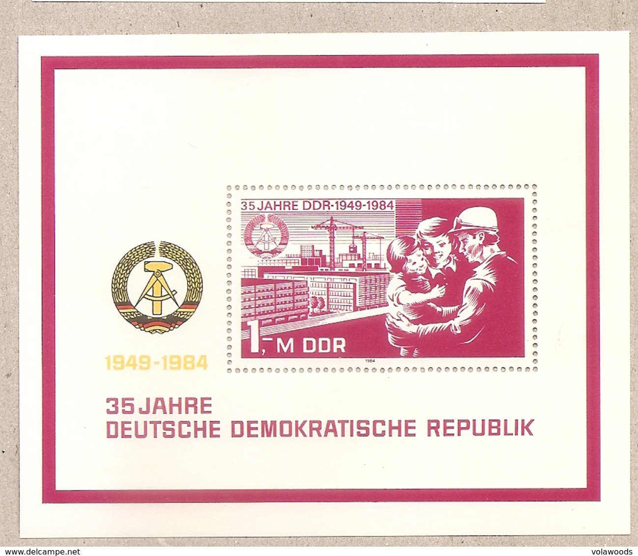 DDR - Foglietto Nuovo MNH** MICHEL Block 78: 35 Anni Della Repubblica Democratica Tedesca  - 1984 * G - Altri & Non Classificati