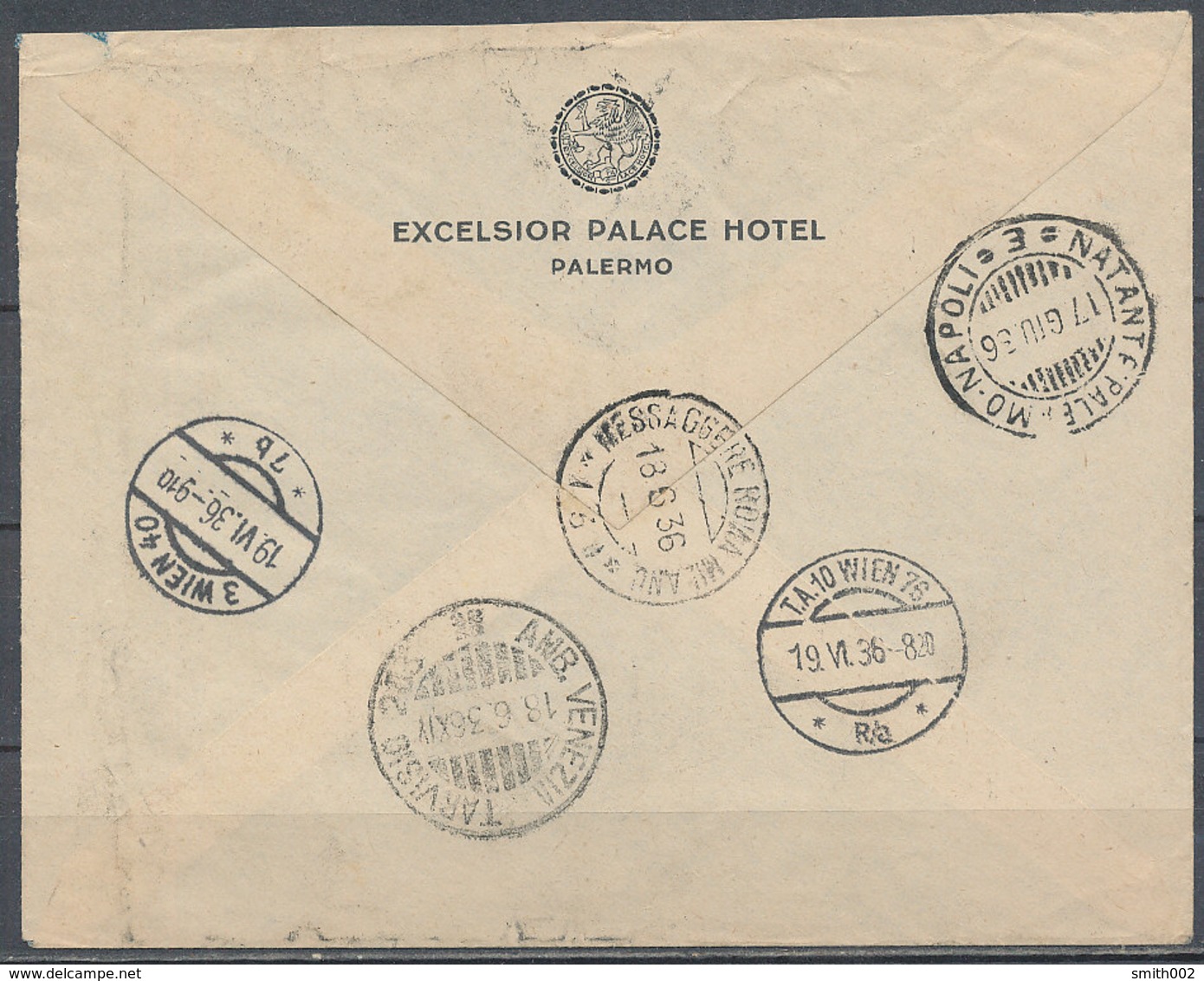 ITALY - 1936, Air Mail, Expres Cover From PALERMO To WIEN - Poste Aérienne