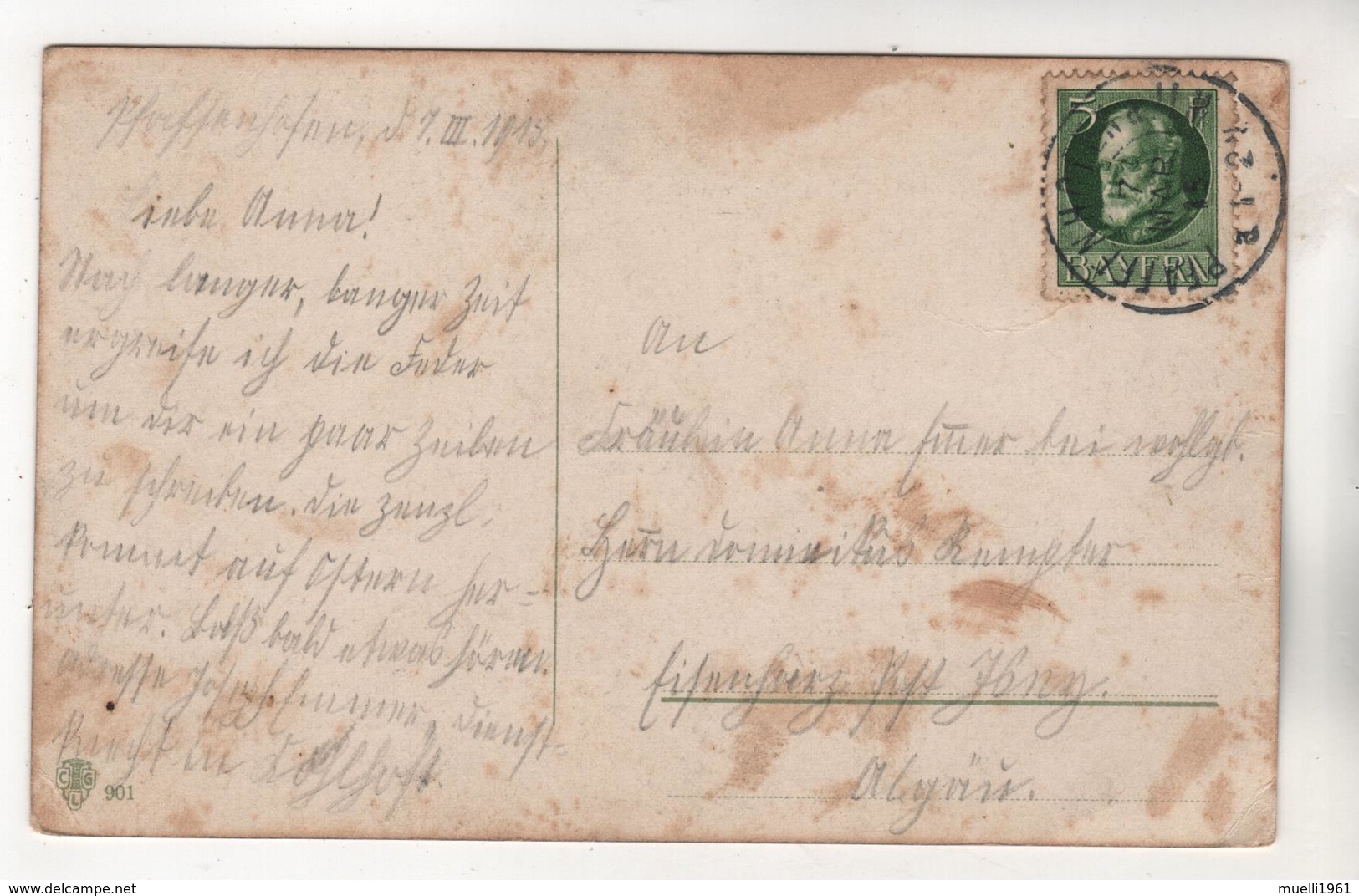 +3409, Feldpostkarte, Gelaufen, - Guerre 1914-18