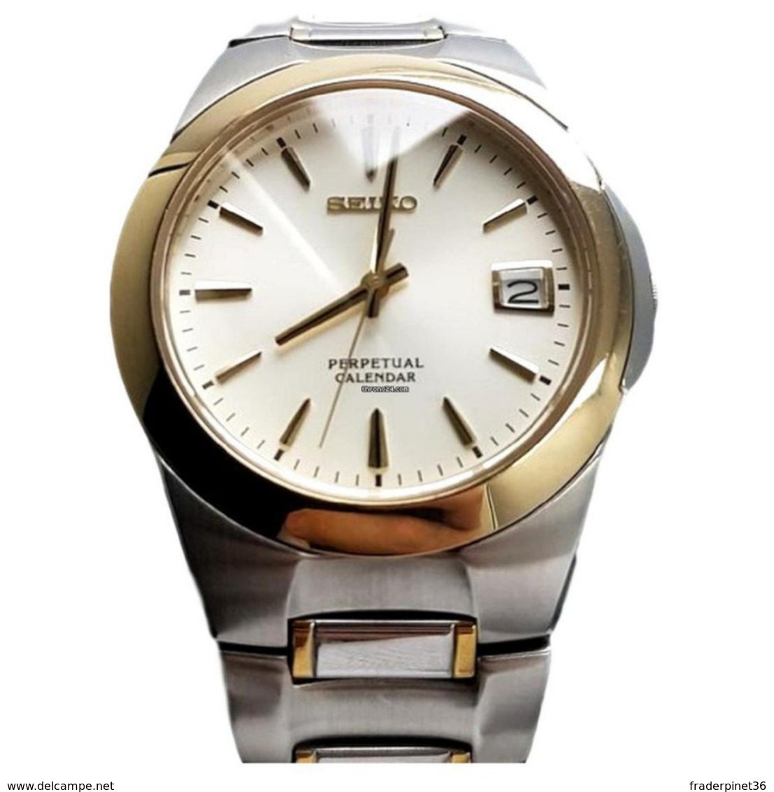 Seiko - Perpetual Calendar SGP Bezel Quartz Men - 8F32-0130 - montre au  poignet gauche femme - 2010