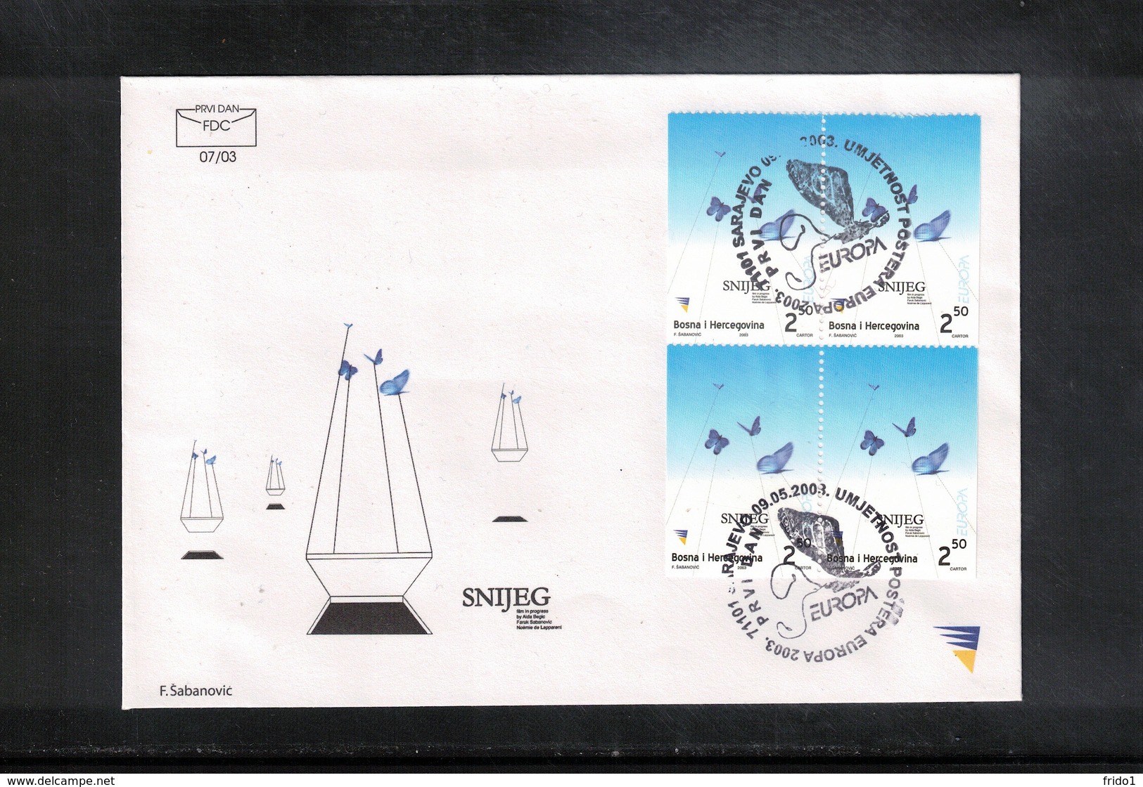 Bosnia And Herzegowina  2003 Europa Cept Booklet FDC - 2003