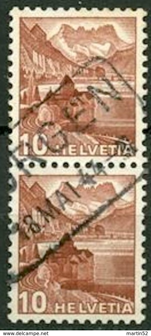 Schweiz Suisse 1942: Chillon Rolle Rouleaux Coil Zu 257RM.01 Mi 363bR (No. G1410) Mit O HORGEN 18 MAI 44 (Zu CHF 6.50) - Rollen