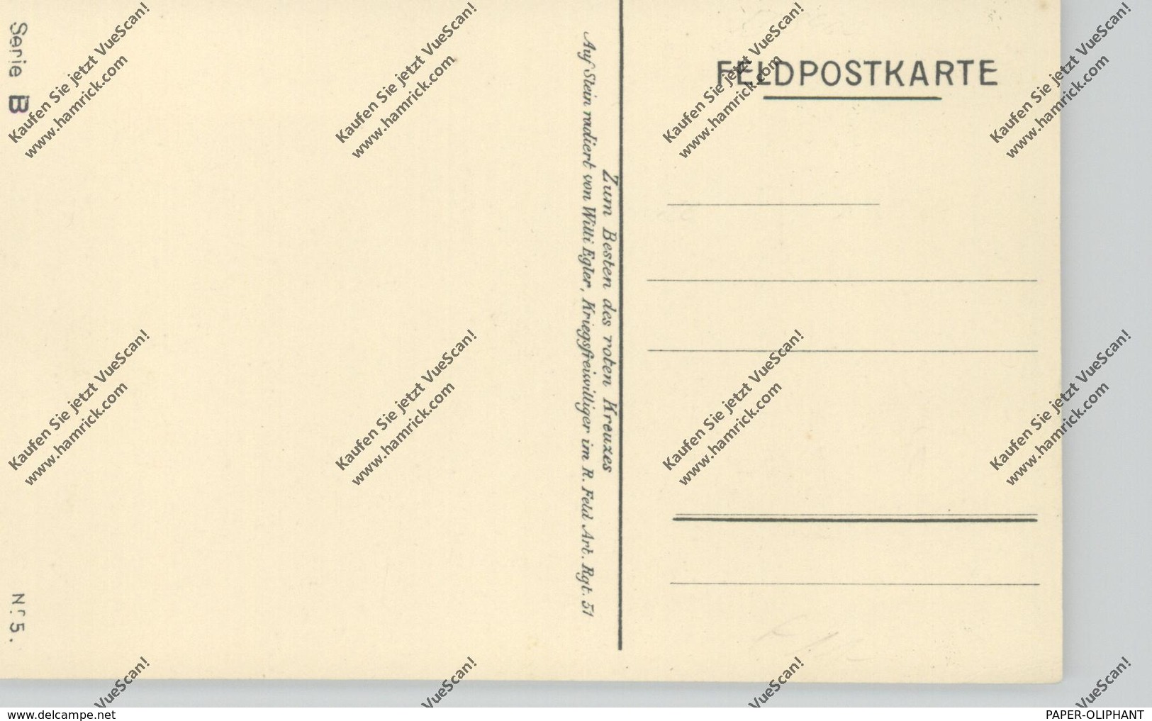 B 8840 STADEN - WESTROZEBEKE, 1. Weltkrieg, Künstler-Karte, 1915 - Staden