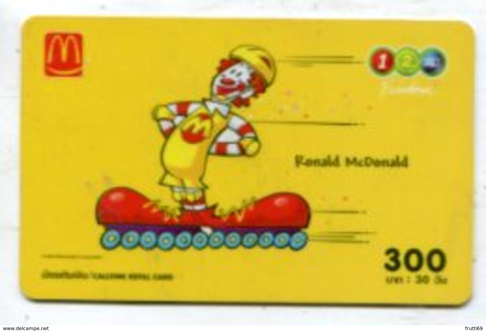 TK 17745 THAILAND - Prepaid - 12call  - Mc Donald'S - Thaïland