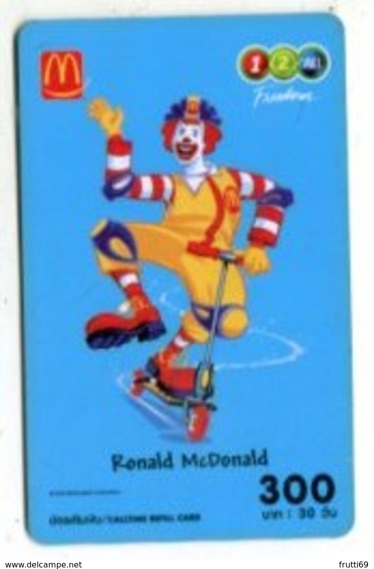 TK 17749 THAILAND - Prepaid - 12call  - Mc Donald'S - Thaïland