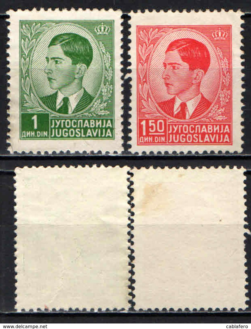 JUGOSLAVIA - 1936 - EFFIGIE DEL RE PIETRO II - SENZA GOMMA - Unused Stamps