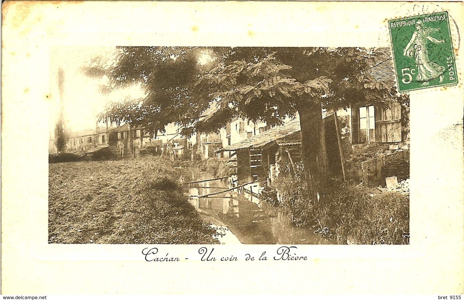 94 CACHAN UN LAVOIR AU BORD D UN COIN DE LA BIEVRE EN 1909 - Cachan