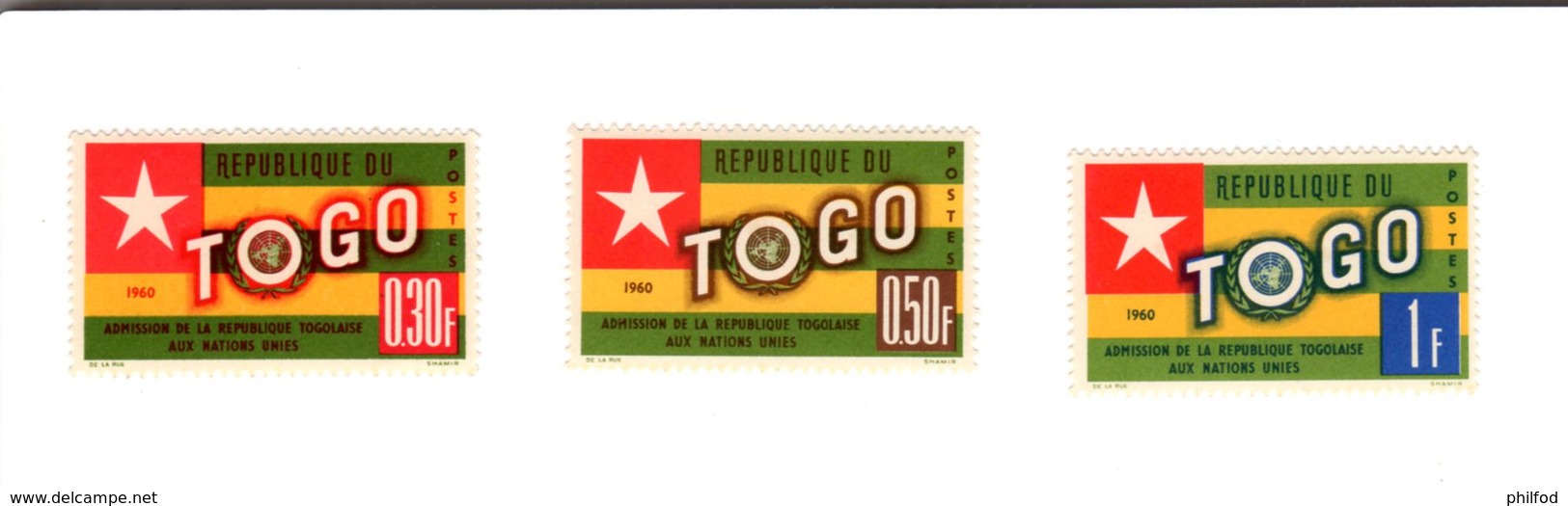 1960 - Admission De La République Du Togo Aux Nations Unis Neuf Sans Charnières - Togo (1960-...)