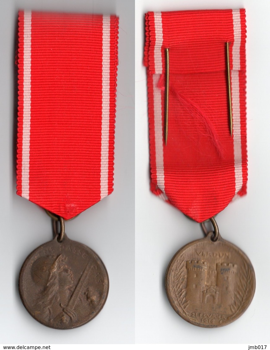 MEDAILLE VERDUN 21 FEVRIER 1916 - Frankreich