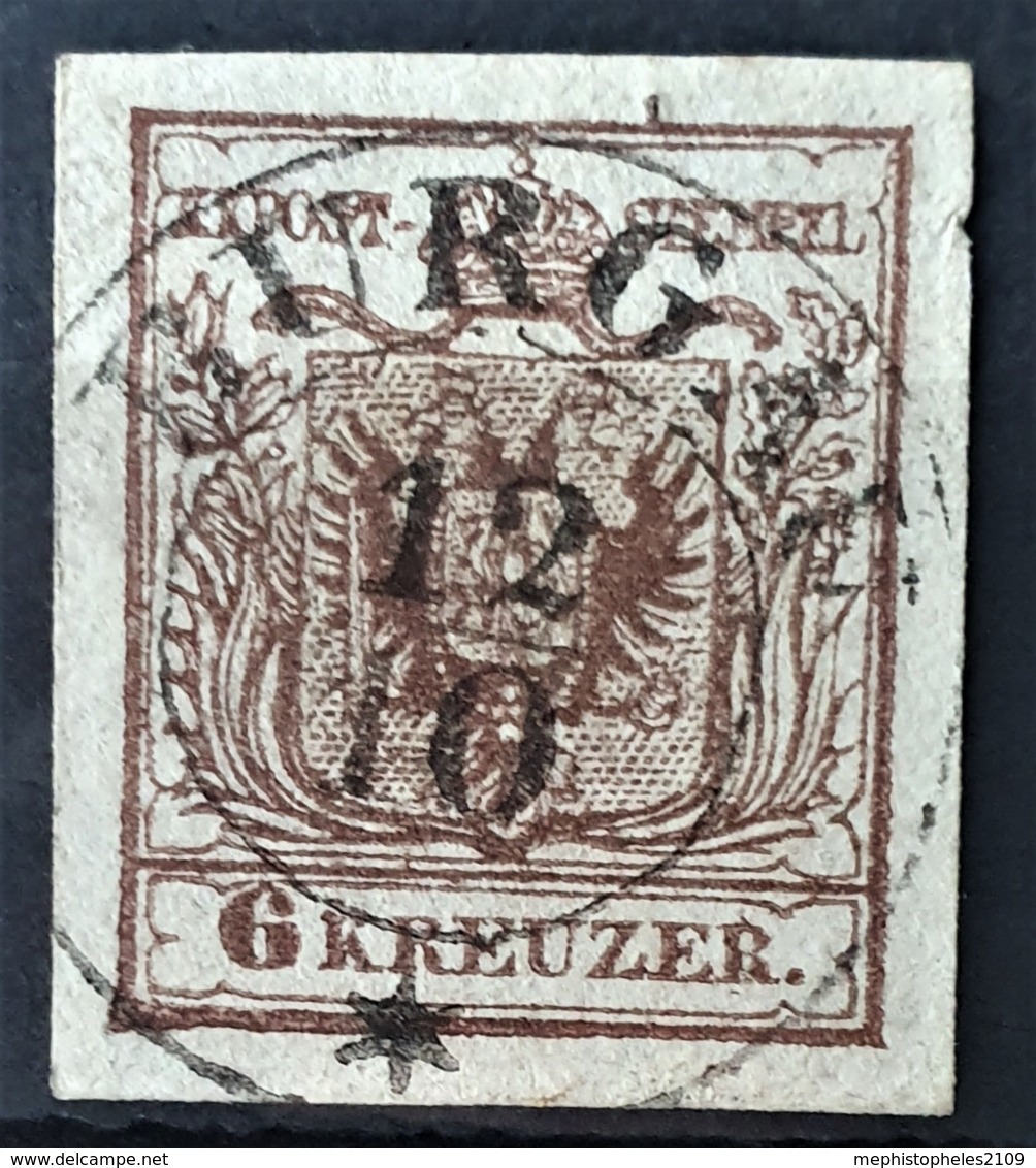 AUSTRIA 1850/54 - ...BURG Cancel - ANK 4 - 6kr - Used Stamps