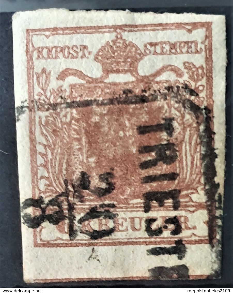 AUSTRIA 1850/54 - TRIEST Cancel - ANK 4 - 6kr - Usados