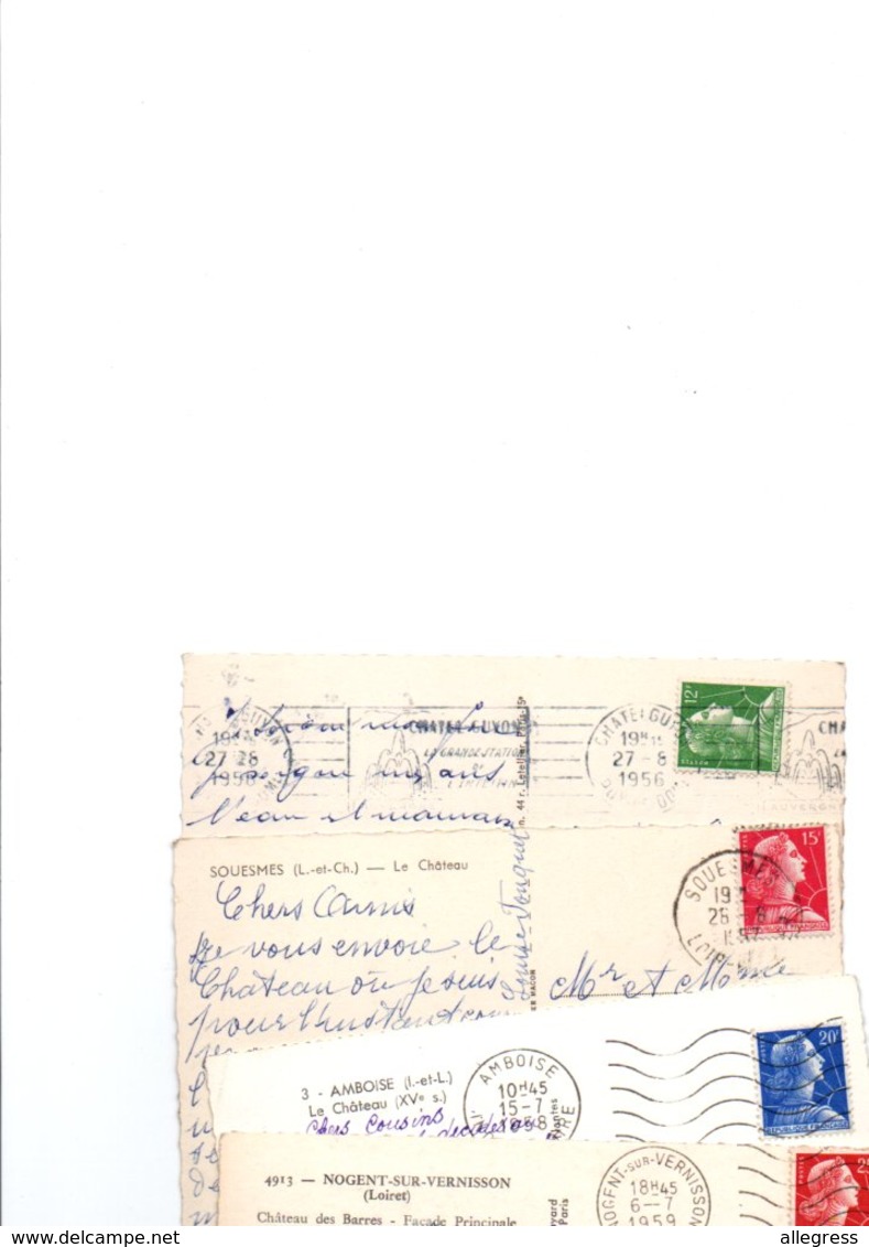 TIMBRE TYPE MARIANNE DE MULLER.......LOT DE 48 SUR CPSM.....VOIR SCAN......LOT 31 - 1955-1961 Marianne (Muller)