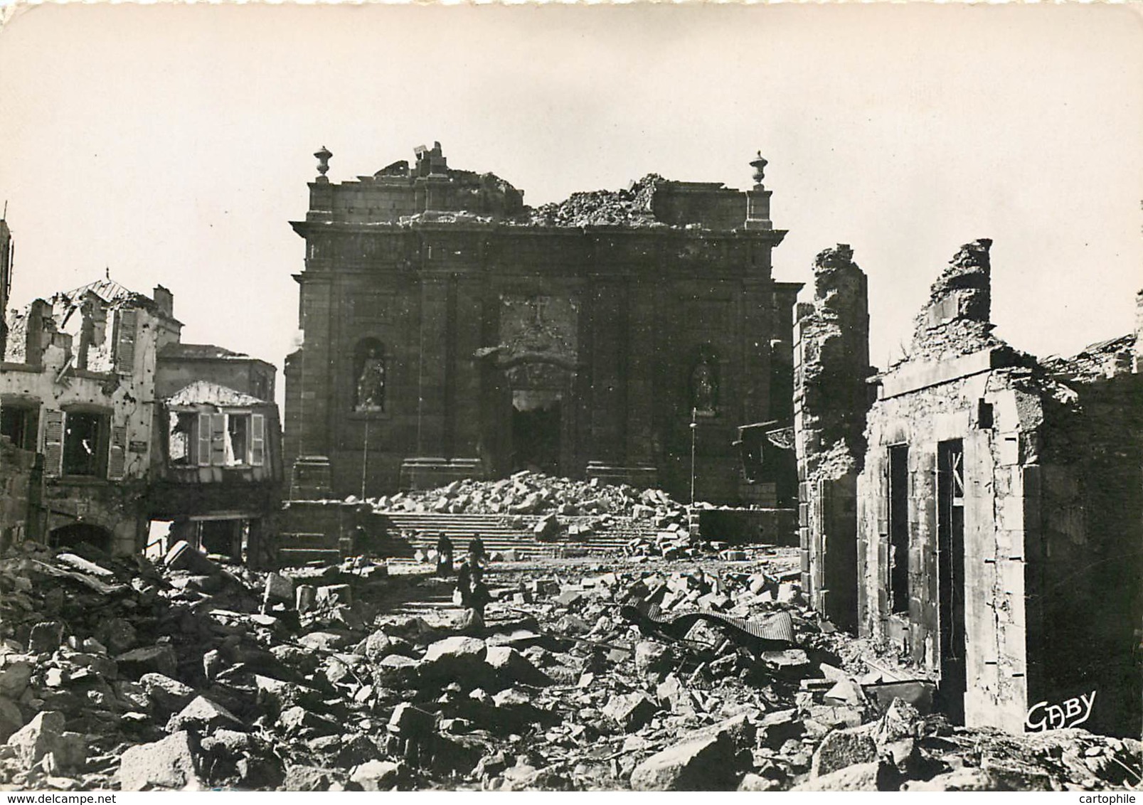 29 - BREST - Bombardement Guerre 39/45 - Eglise St Louis - Brest