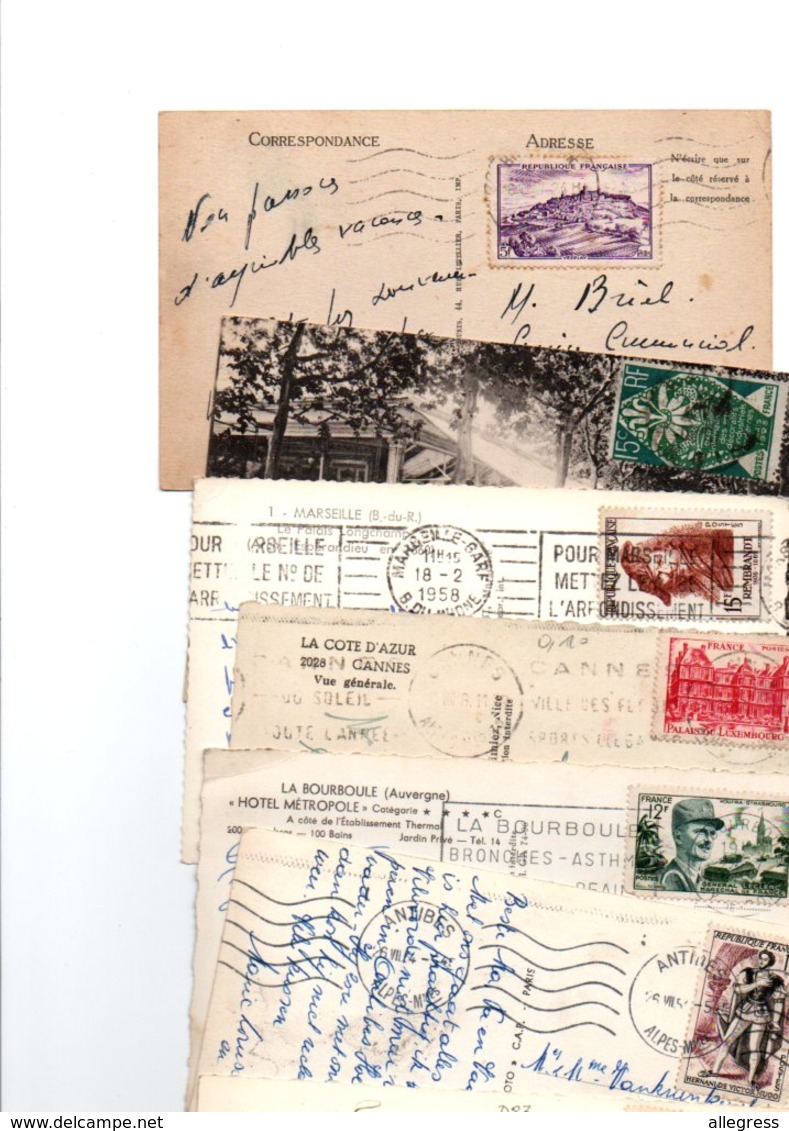 TIMBRE GRANDS FORMATS DIFFERENTS.....LOT DE 32 SUR CPA CPSM.....VOIR SCAN......LOT 40 - Sonstige & Ohne Zuordnung