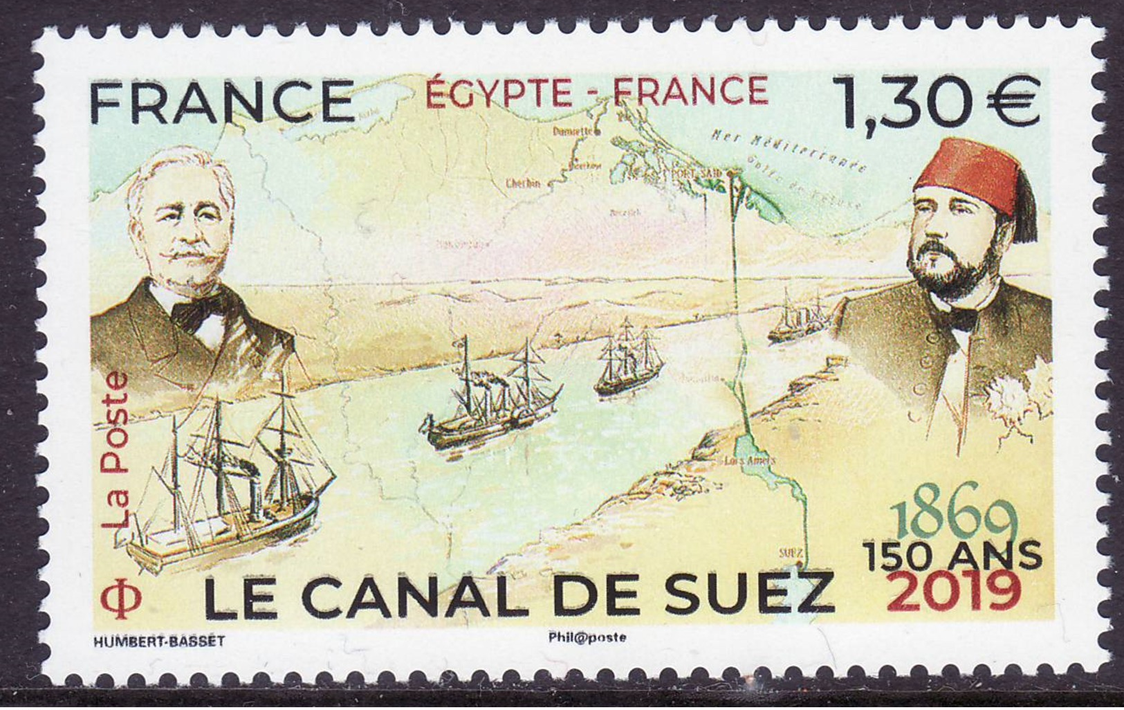 FRANCE 2019 YT ? 150 Ans Canal De Suez Egypte -France - Ungebraucht