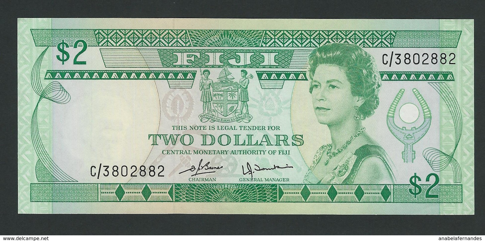 FIJI 2 DOLLARS 1980 PIK-77 UNC - Fiji