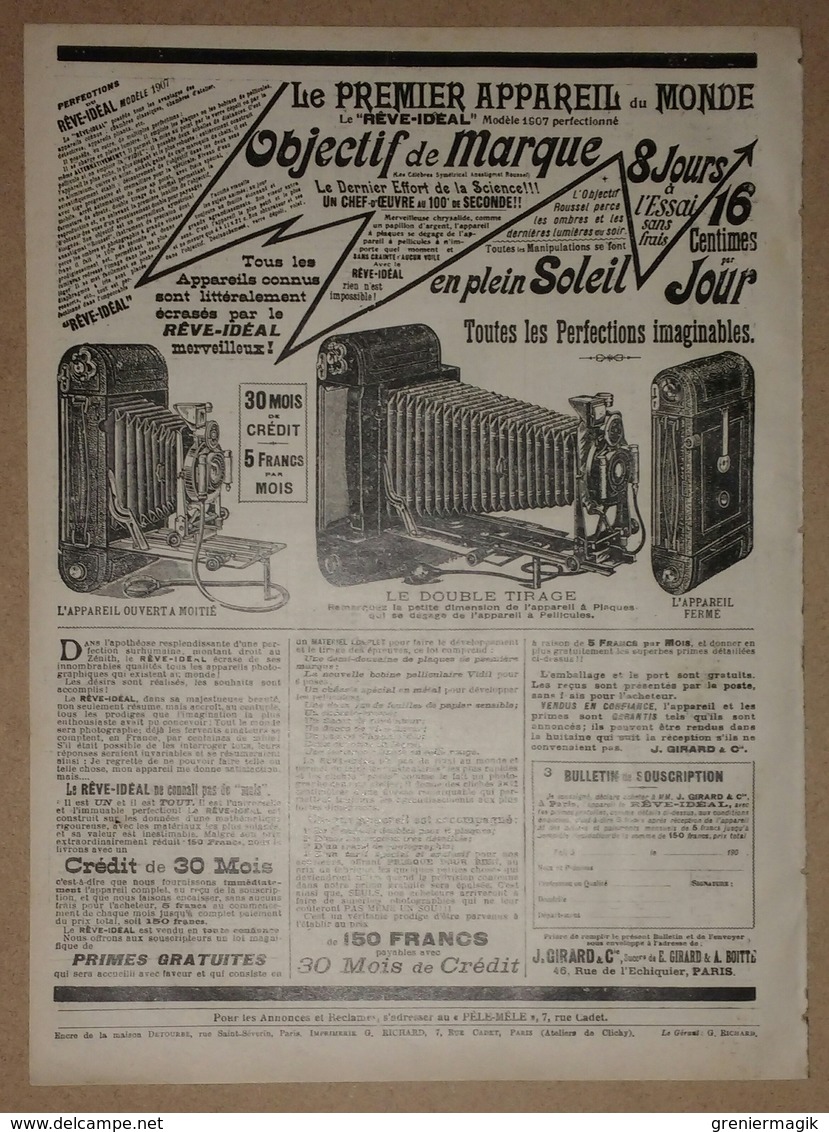 Le Pêle-Mêle N°26 Du 30 Juin 1907 Pour Amuser Bébé Par Benjamin Rabier - Luc Leguey, Valvérane, Georges Omry - Autres & Non Classés