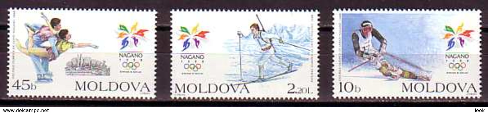 Nagano 98 Olympic Games Moldova MNH 3 Stamps 1998 - Winter 1998: Nagano