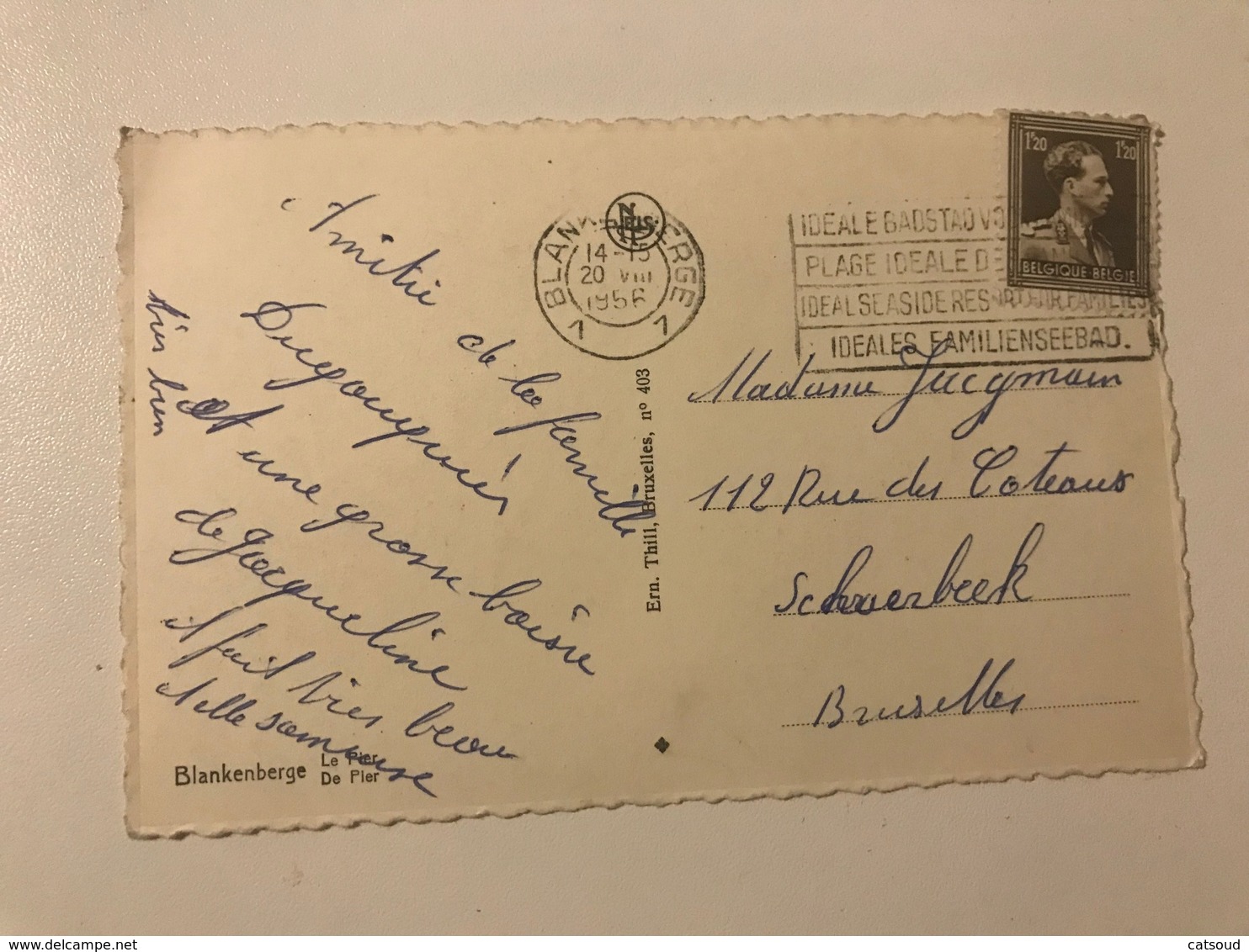Carte Postale Ancienne (1956) BLANKENBERGE De Pier - Blankenberge
