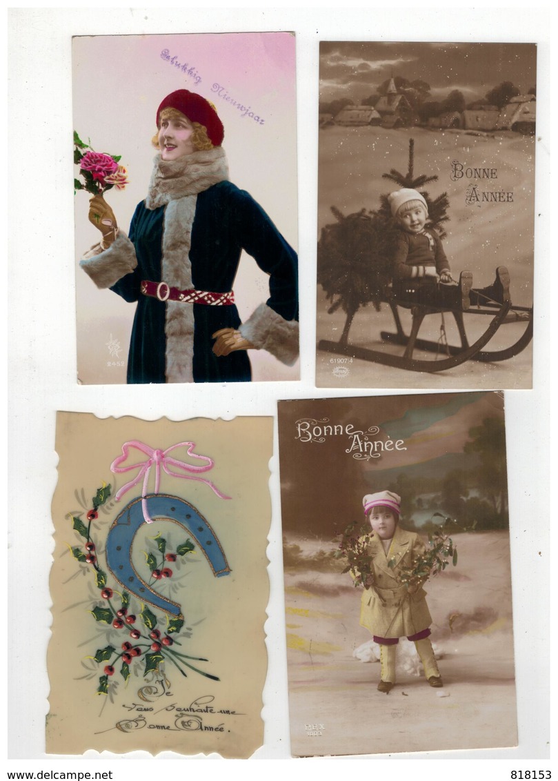 Gelukkig Nieuwjaar Bonne Année 50 Oude Postkaarten De Meeste Geschreven Met Zegel Begin 1900 - 5 - 99 Postkaarten