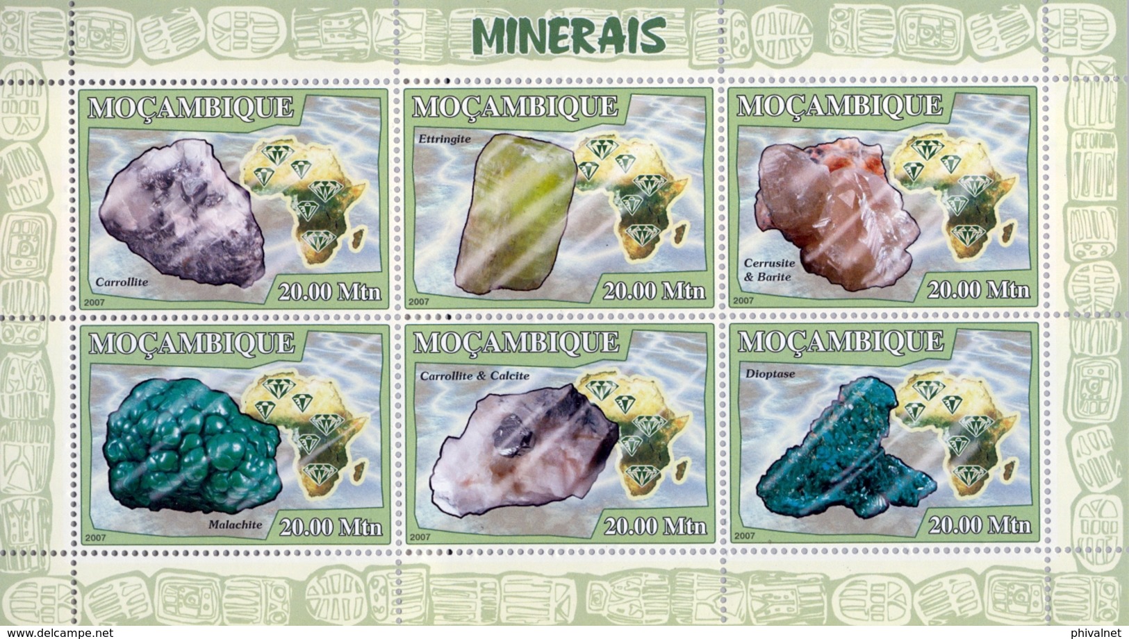 2007 , MOZAMBIQUE , MNH , MINERALES , MINERAUX , MINERALS , GEOLOGIA , MINERIA , GEOLOGY , MINING - Minerales