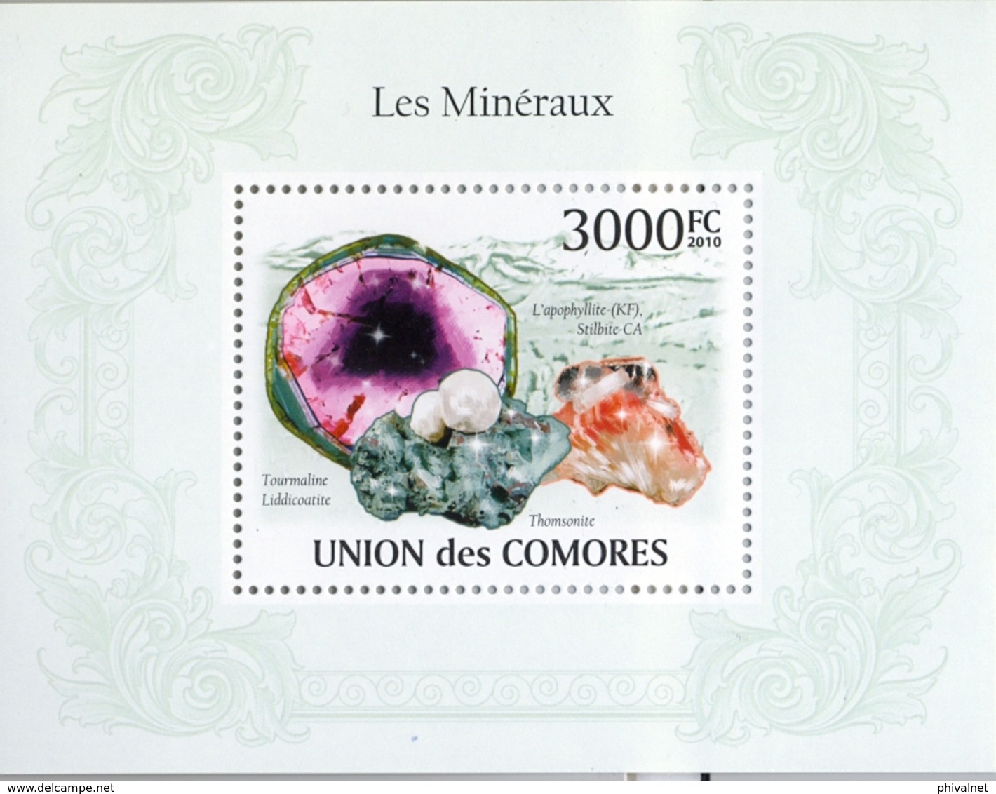 COMORES, MNH , MINERALES , MINERAUX , MINERALS , GEOLOGIA , MINERIA , GEOLOGY , MINING - Minerales