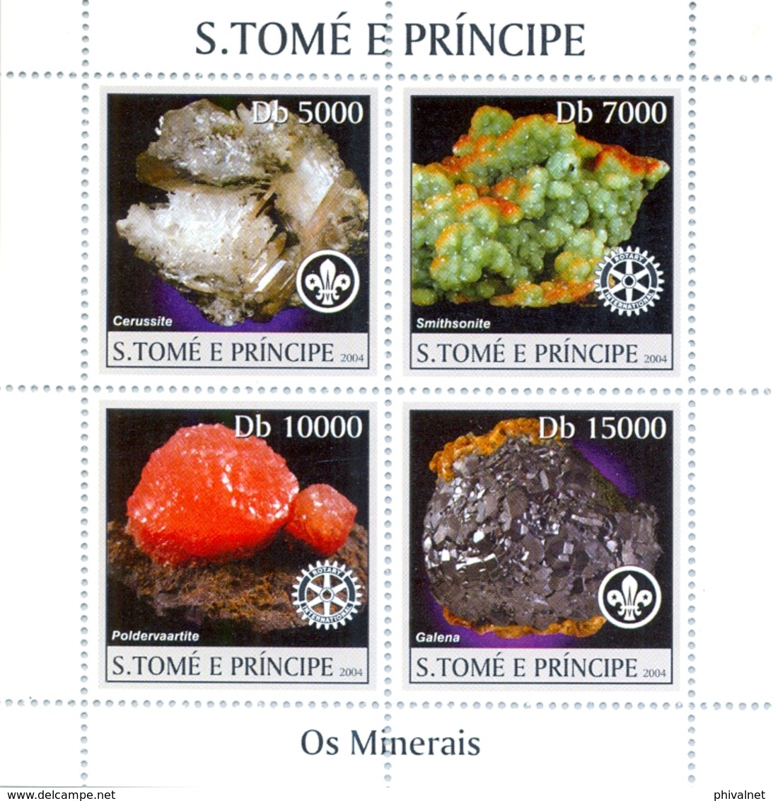 S. TOMÉ, MNH , MINERALES , MINERAUX , MINERALS , GEOLOGIA , MINERIA , GEOLOGY , MINING - Minerales