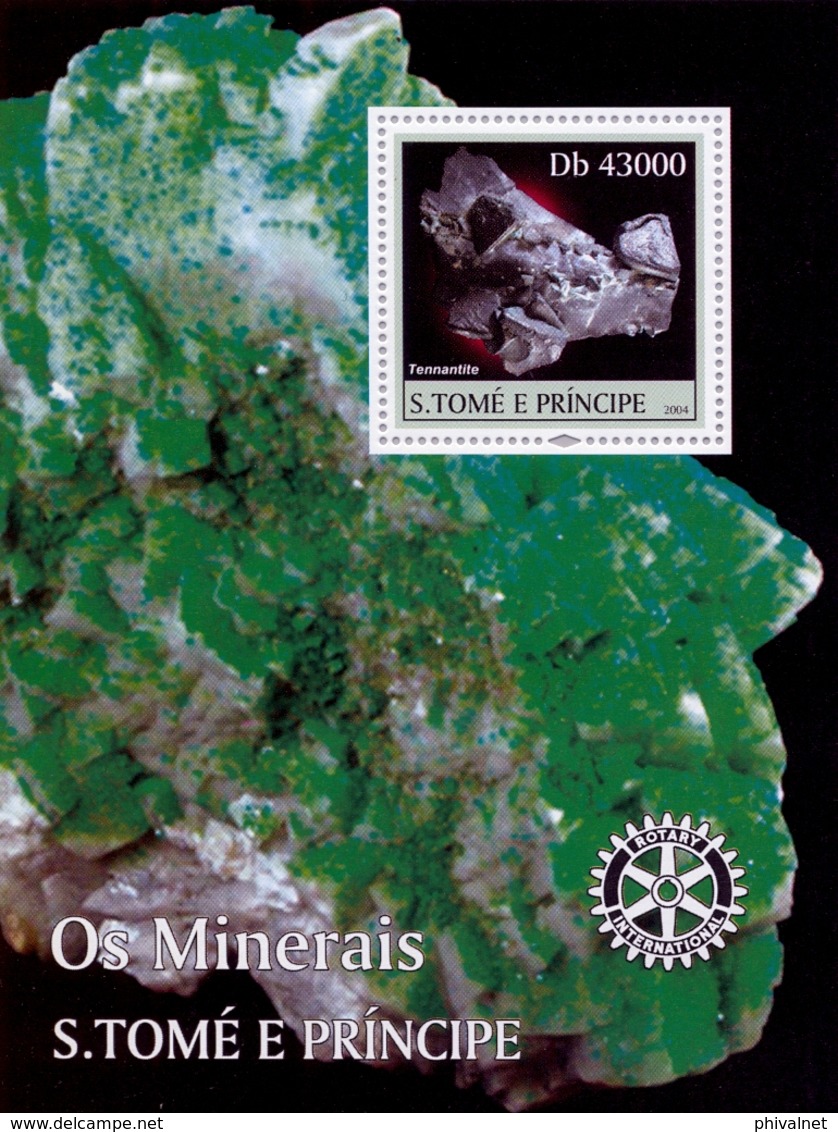 S. TOMÉ 2004 , MNH , MINERALES , MINERAUX , MINERALS , GEOLOGIA , MINERIA , GEOLOGY , MINING , ROTARY - Minerales