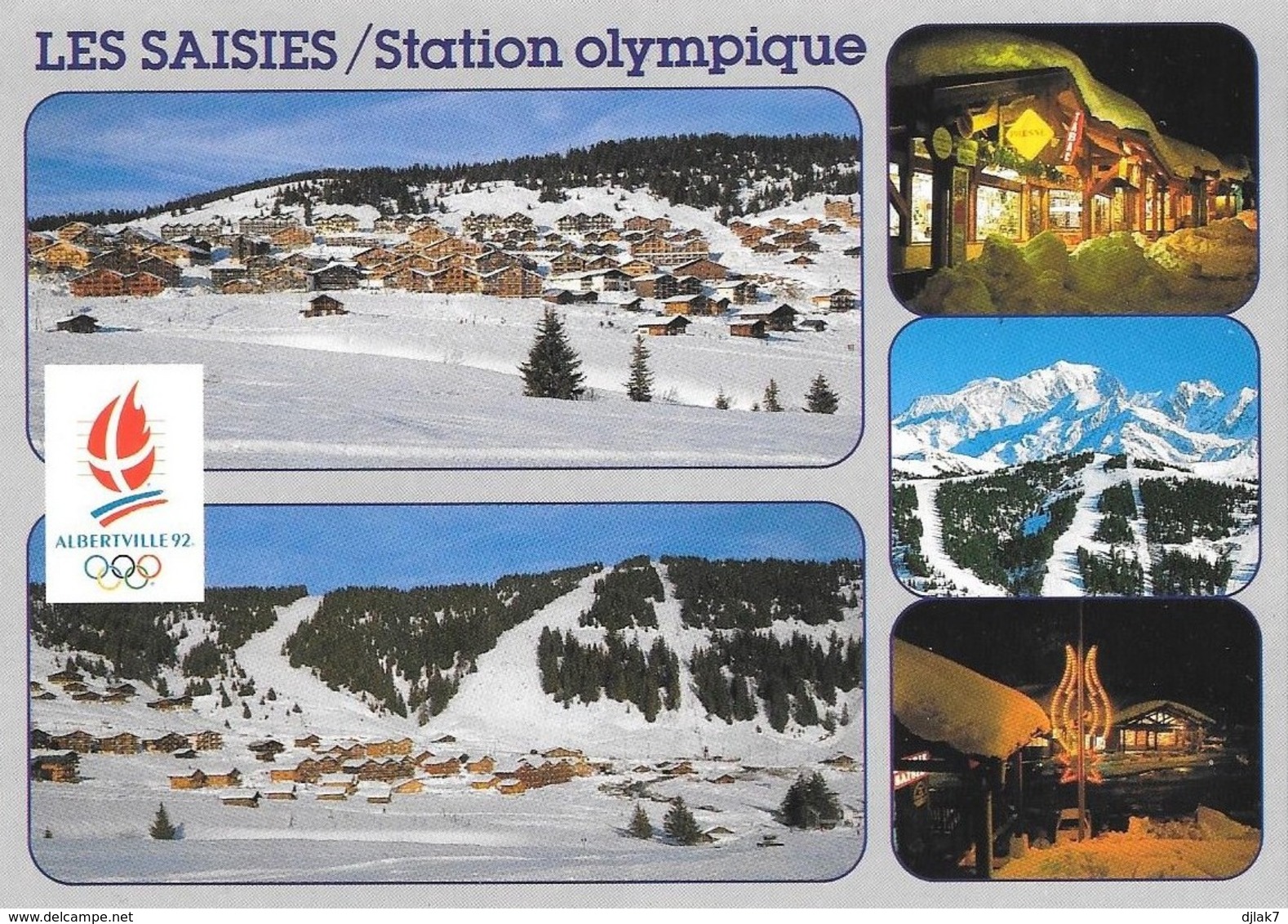 73 Les Saisies Station Olympique Divers Aspects (2 Scans) - Sonstige & Ohne Zuordnung