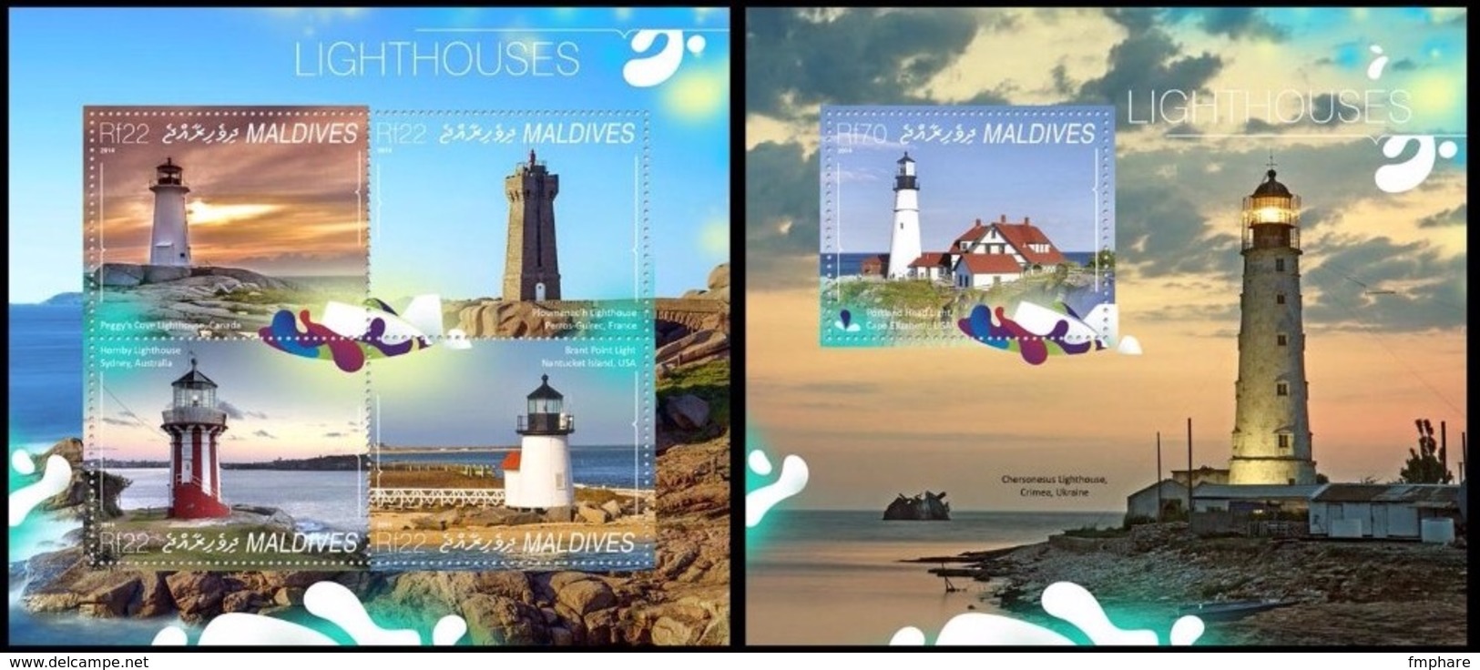 Phare Lighthouse Vuurtoren Leuchttürme Faro Fari MALDIVES 2014 NEUF** MNH - Phares