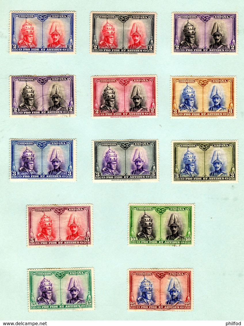 Espagne - Série PRO FIDE Et ARTIBUS - 1928 - Charnière X 13 - Oblitérés