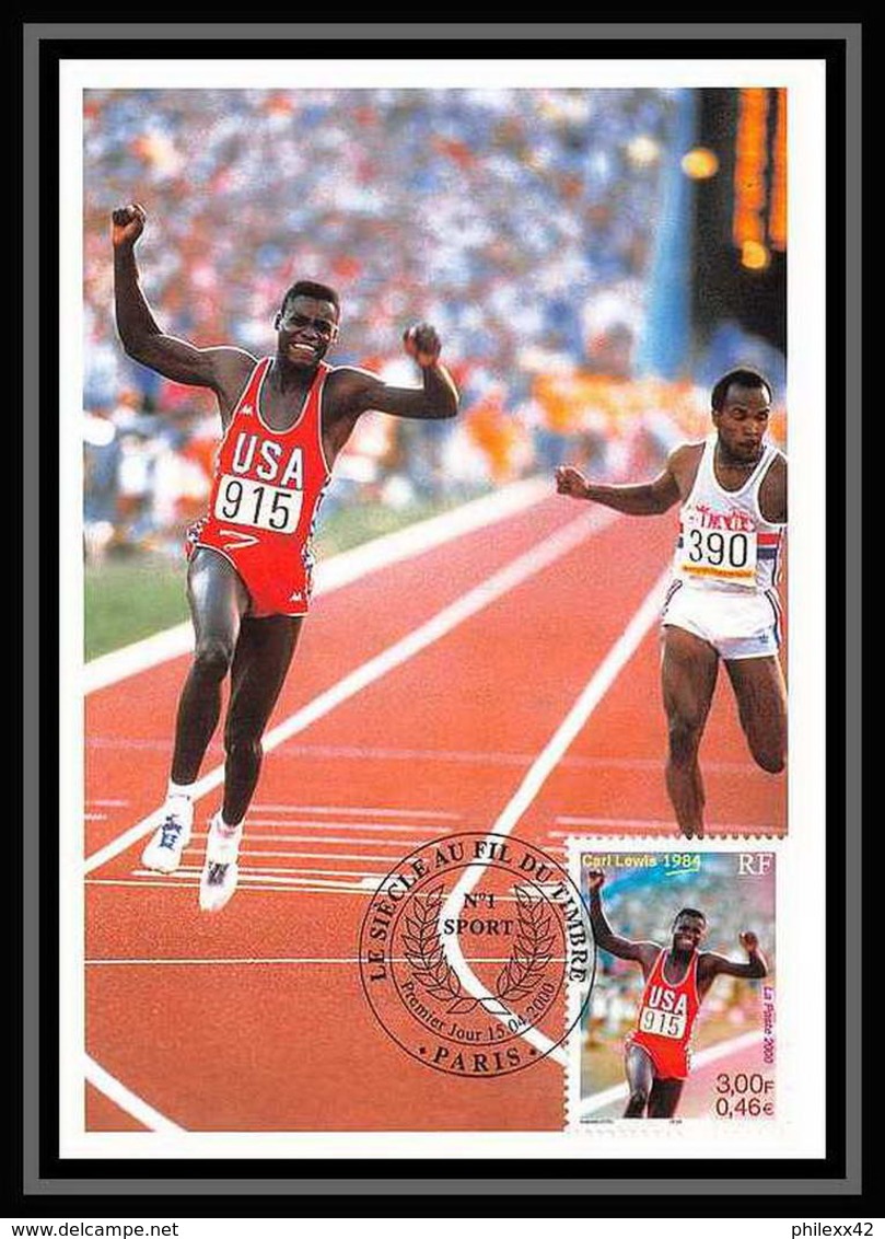 5223/ Carte Maximum (card) France N°3313 Athlétisme Carl Lewis - 2000-2009