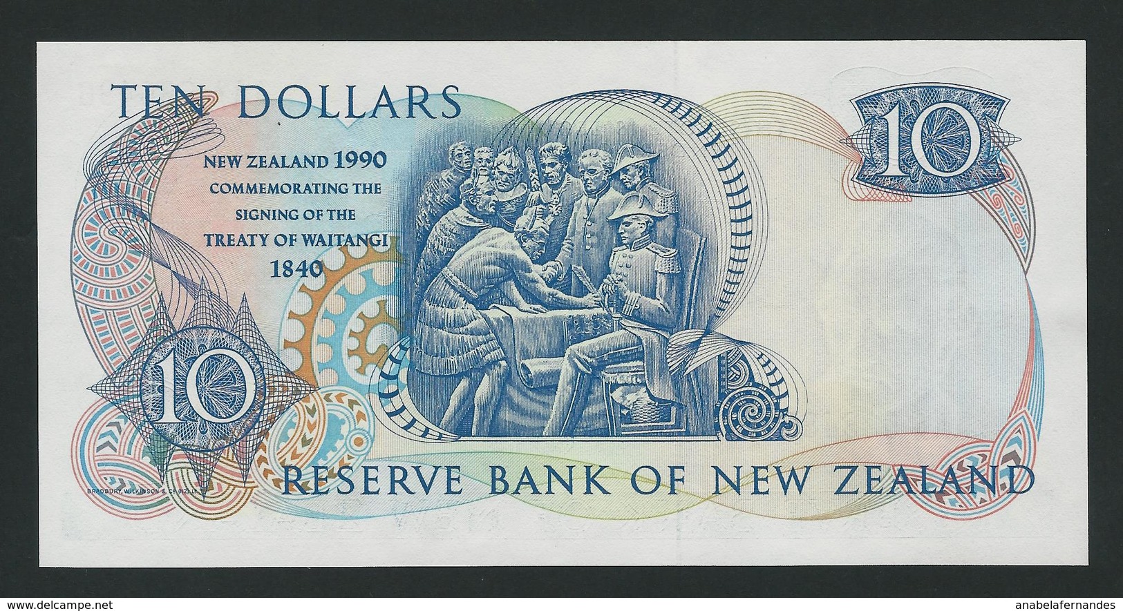 NEW ZEALAND 10 DOLLARS 1990 COM UNC - Nuova Zelanda