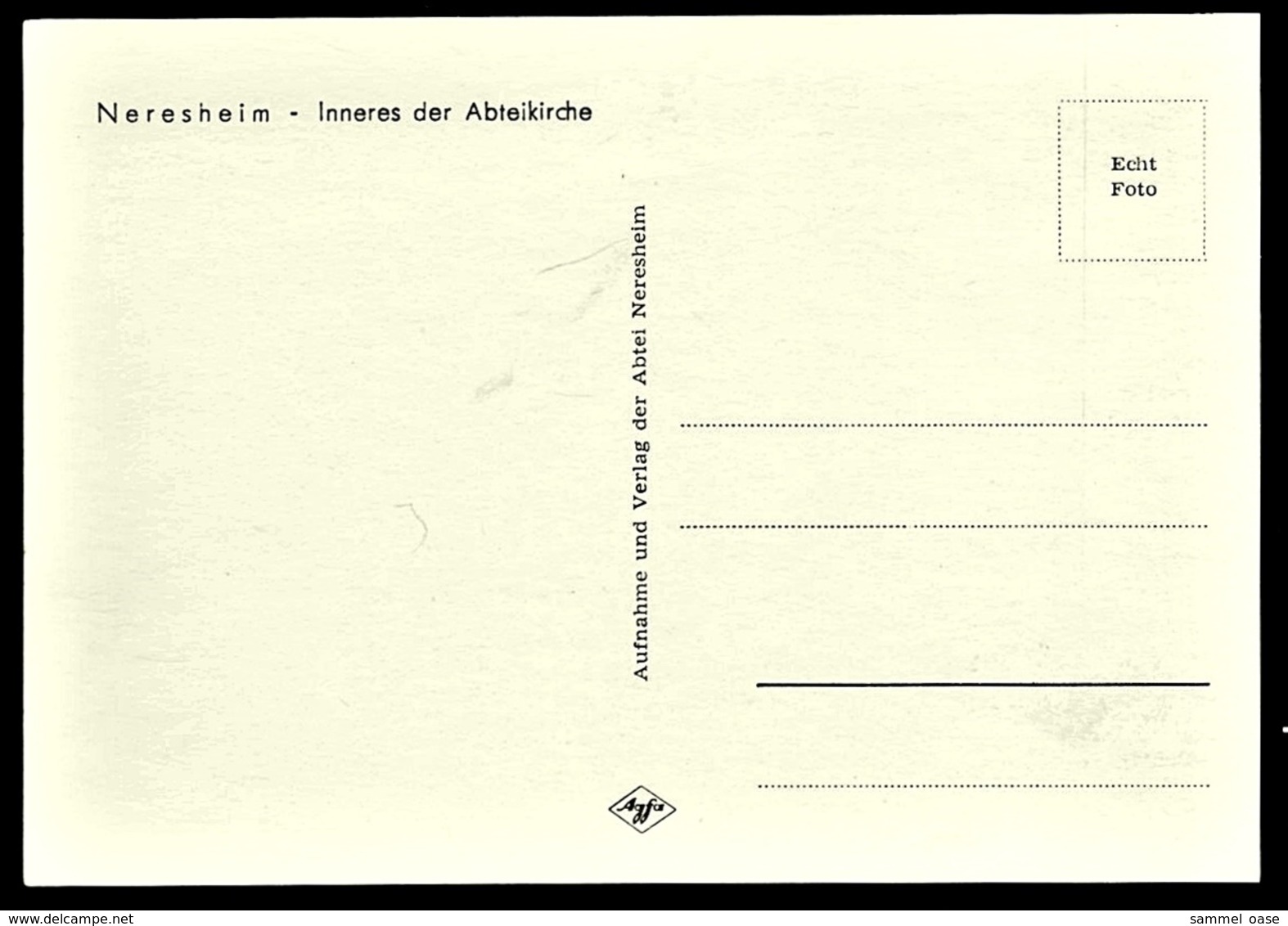 Neresheim / Wttbg. -  Inneres Der Abtei-Kirche  -  Ansichtskarte Ca.1965     (12360) - Aalen