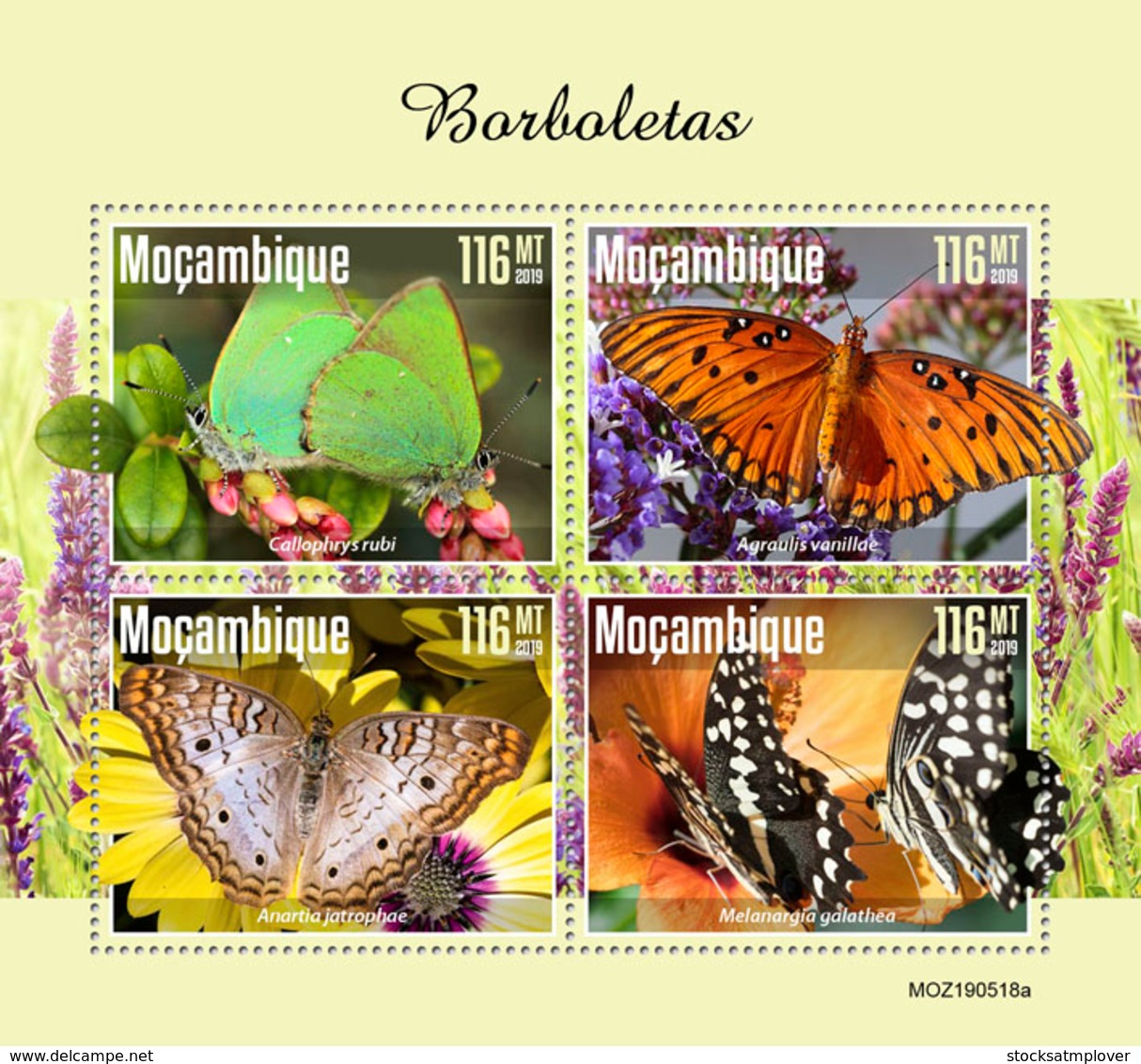 Mozambique  2019  Fauna  Butterflies S201911 - Mozambique