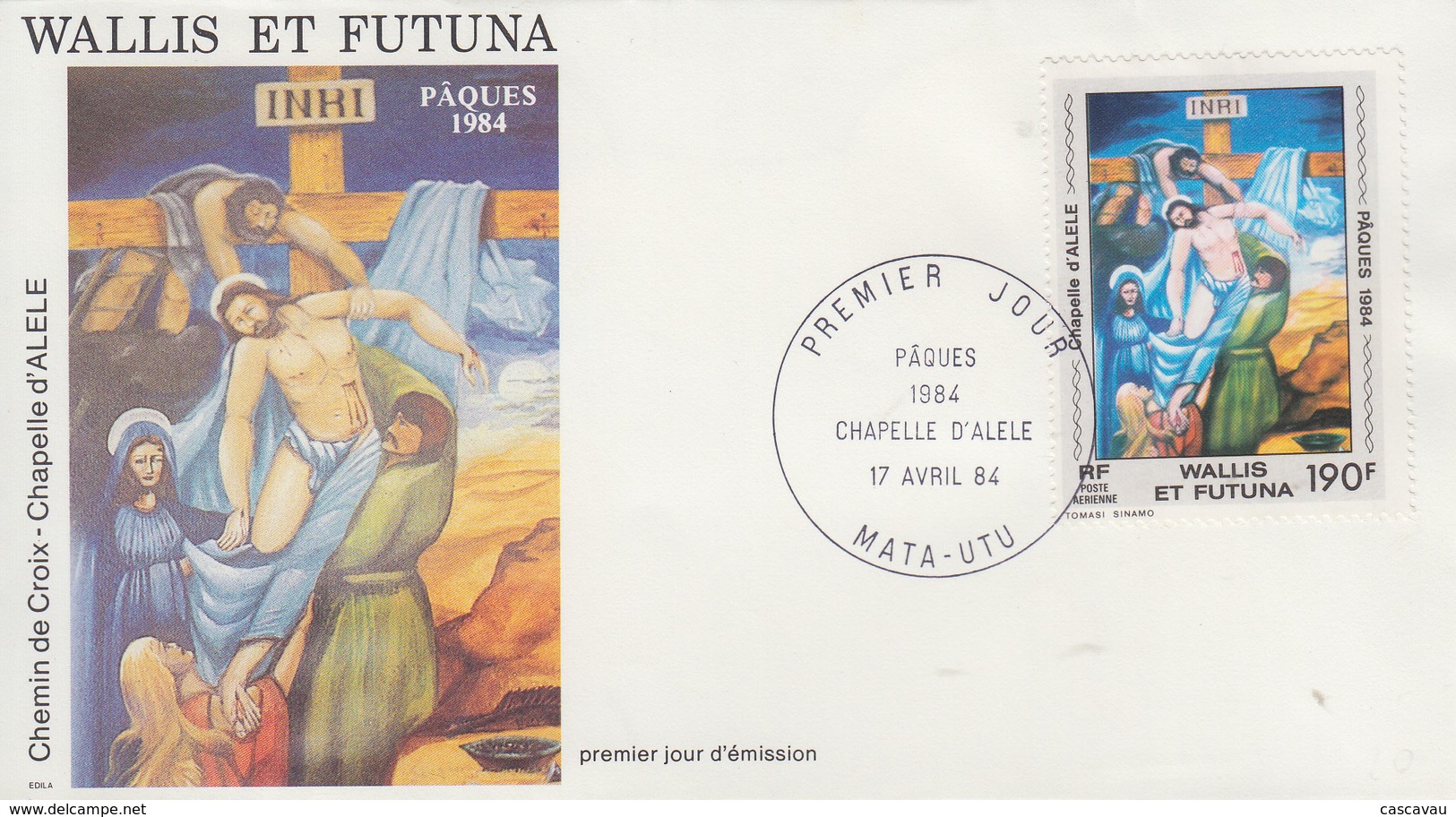 Enveloppe  FDC  1er Jour   WALLIS  ET  FUTUNA   Pâques  1984 - Easter