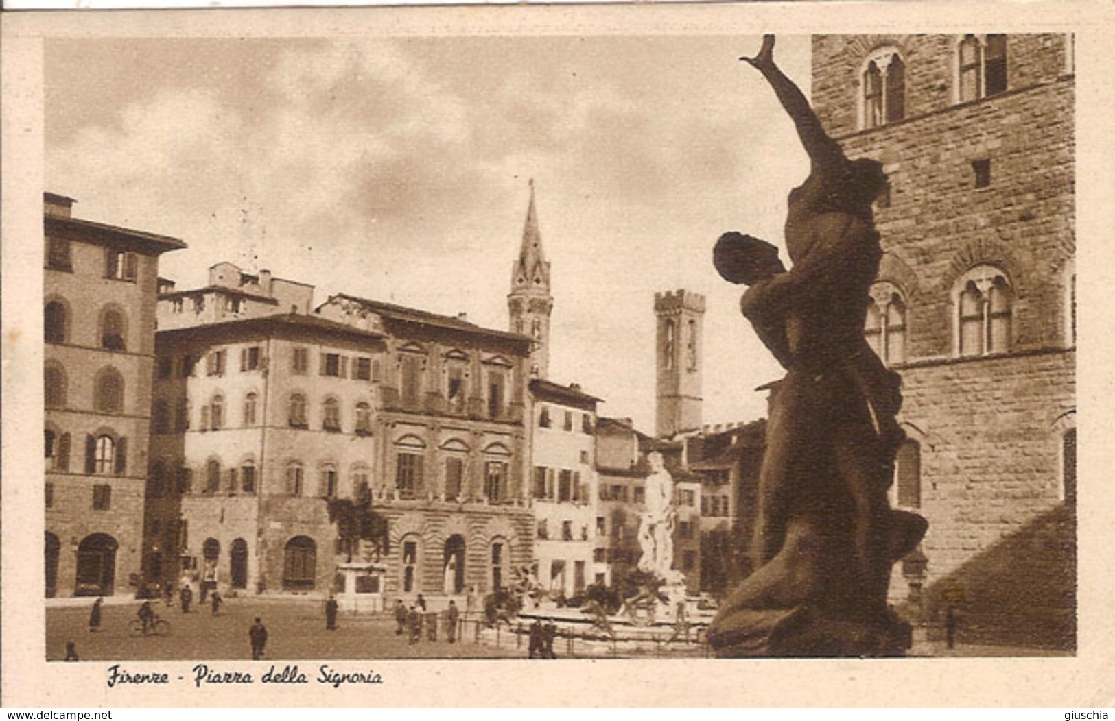 (C).Firenze.P.za Della Signoria.F.to Piccolo.Viaggiata (c18) - Firenze