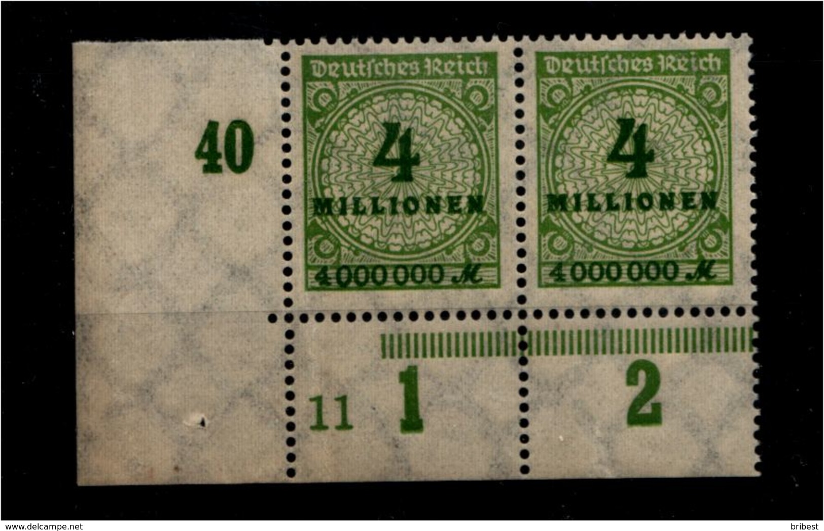 DEUTSCHES REICH 1923 Nr 316 Mit Plattennummer: 11 (94575) - Sonstige & Ohne Zuordnung