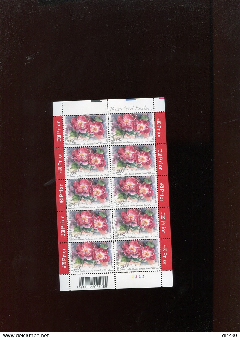 Belgie 3385 Gentse Floralien Flowers Full Sheet 2005  MNH Plaatnummer 2 - Feuilles Complètes & Feuillets