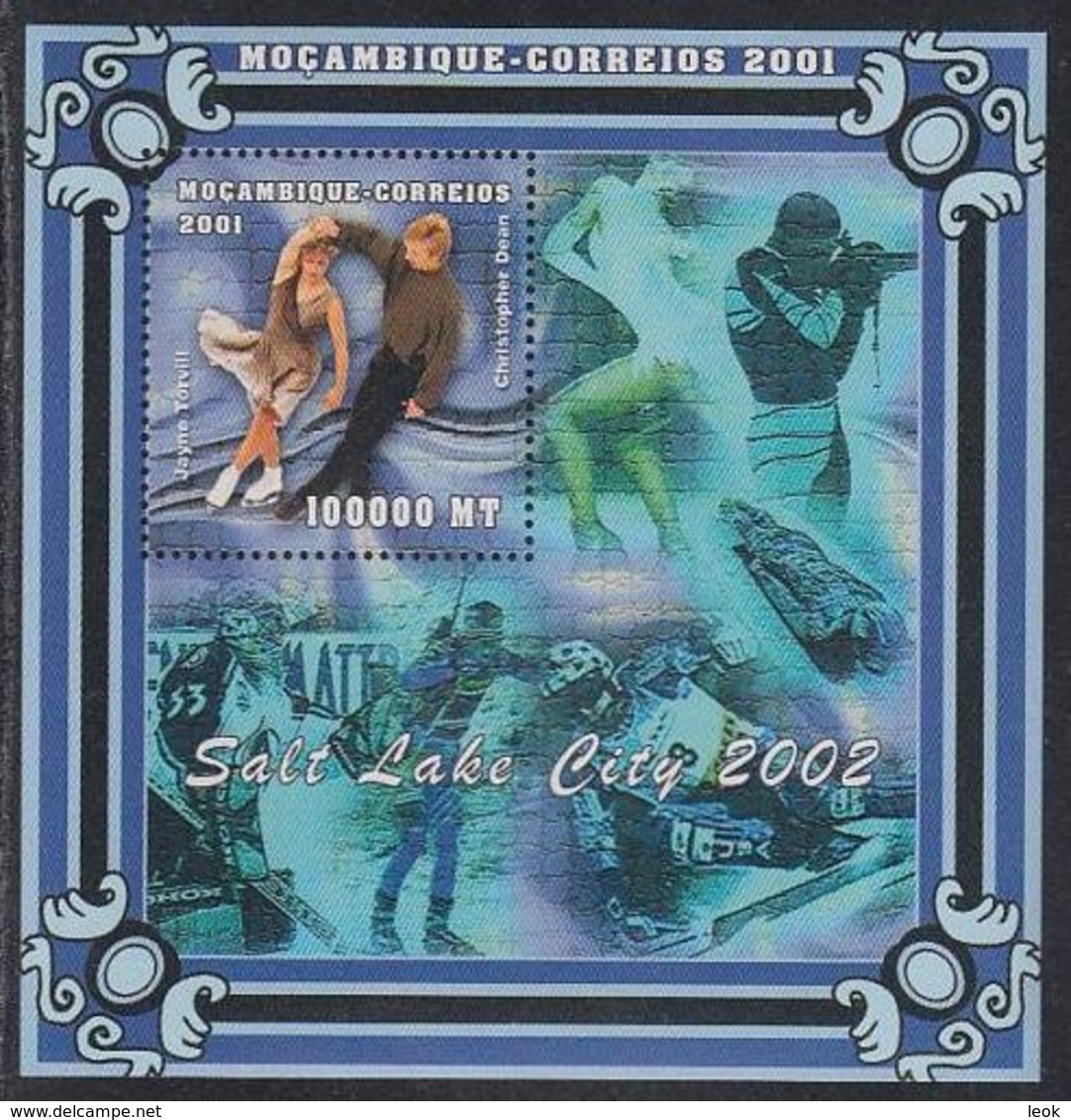 Salt Lake City 2002 Olympic Games Christopher Dean Mozambique MNH S/S Stamp 2001 - Inverno2002: Salt Lake City