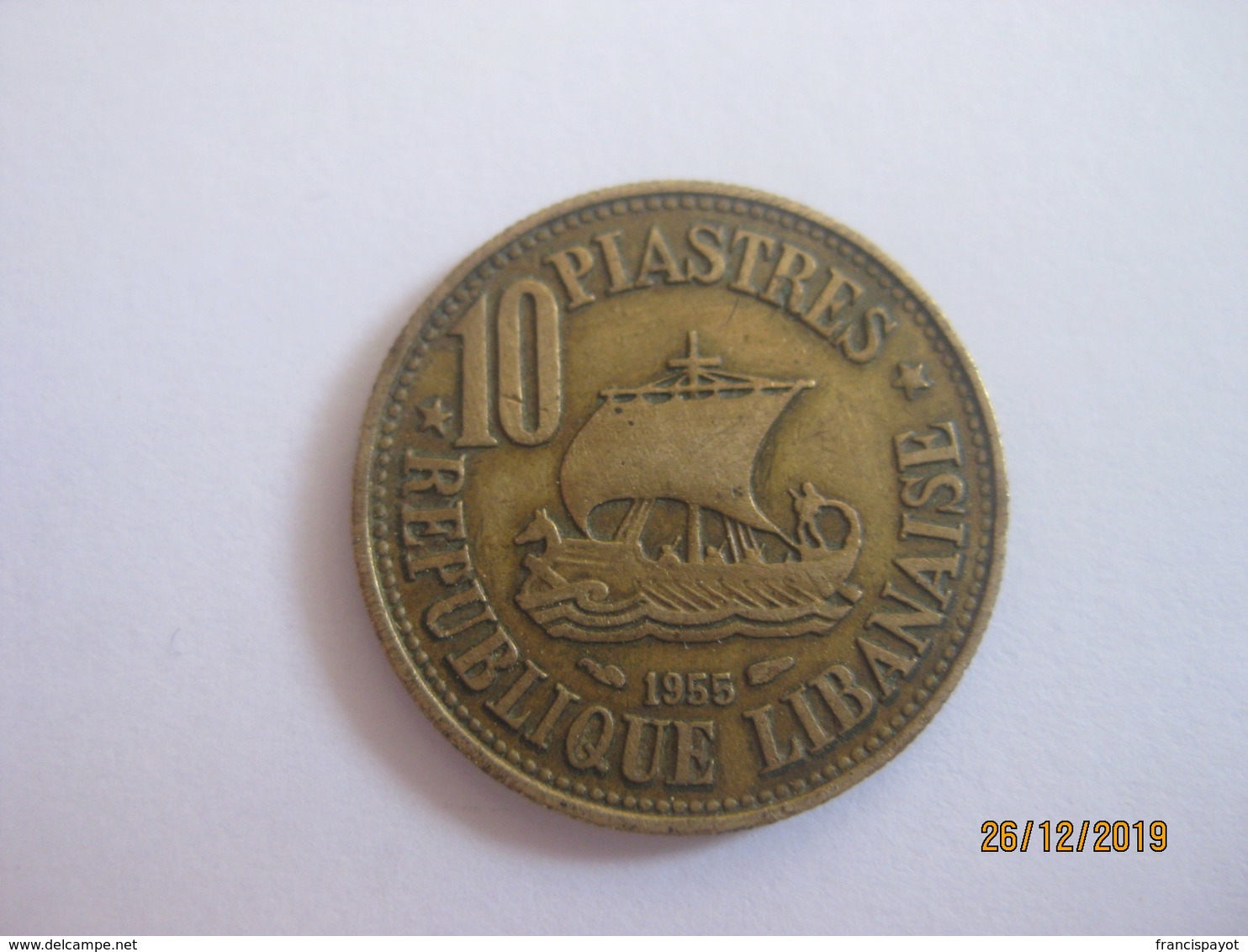 Liban. 10 Piastres 1955 - Libano