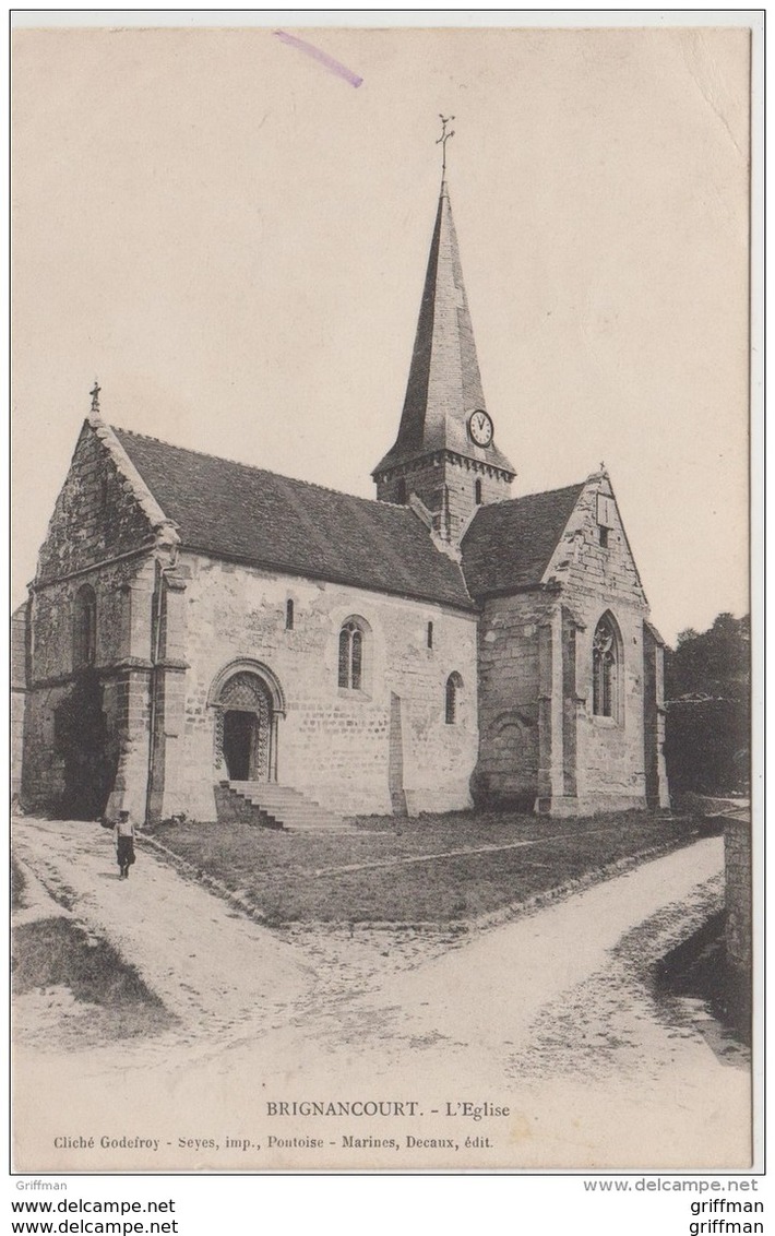 BRIGNANCOURT L'EGLISE 1918 TBE - Autres & Non Classés