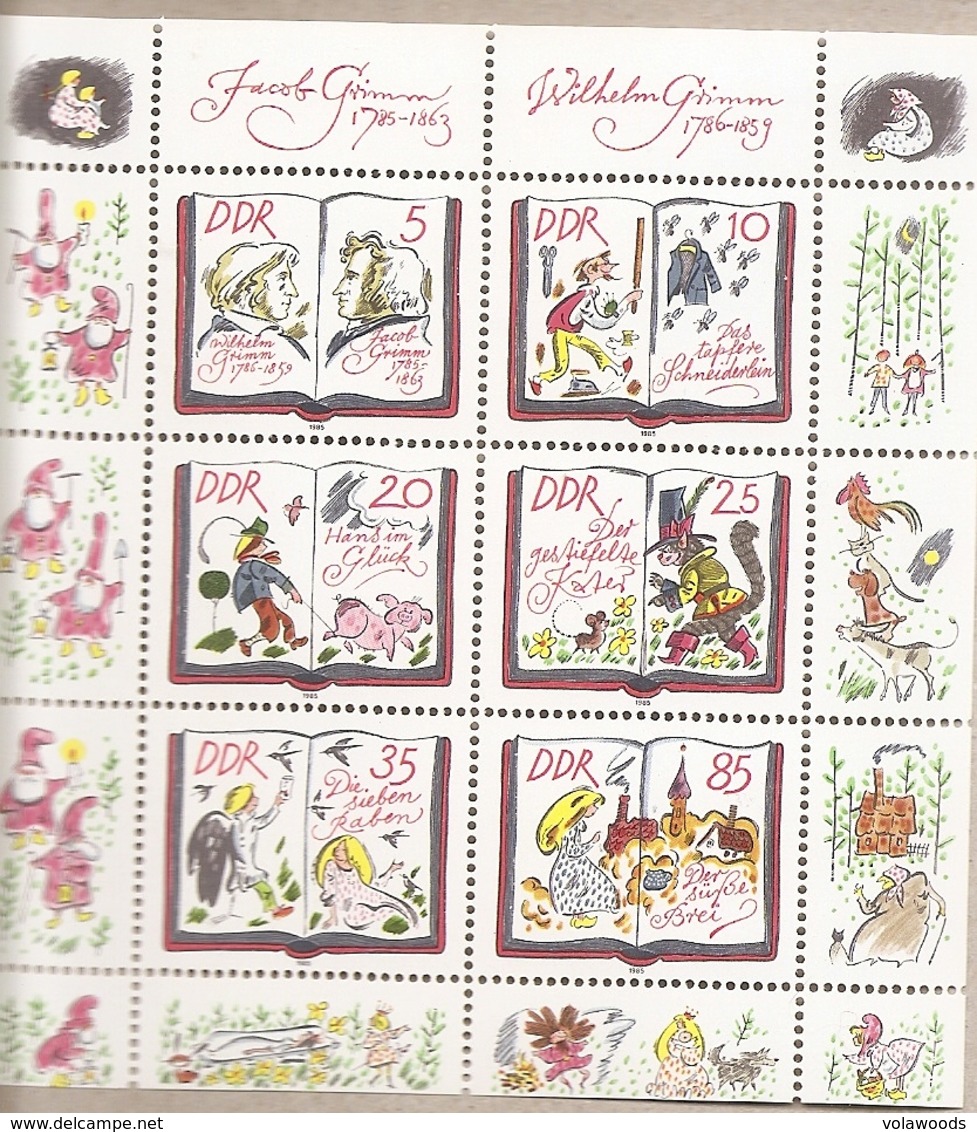 DDR - Serie Completa Nuova In Blocco MICHEL 2987/92: 200° Anniversario Nascita Fratelli Grimm - 1985 * G - Nuovi