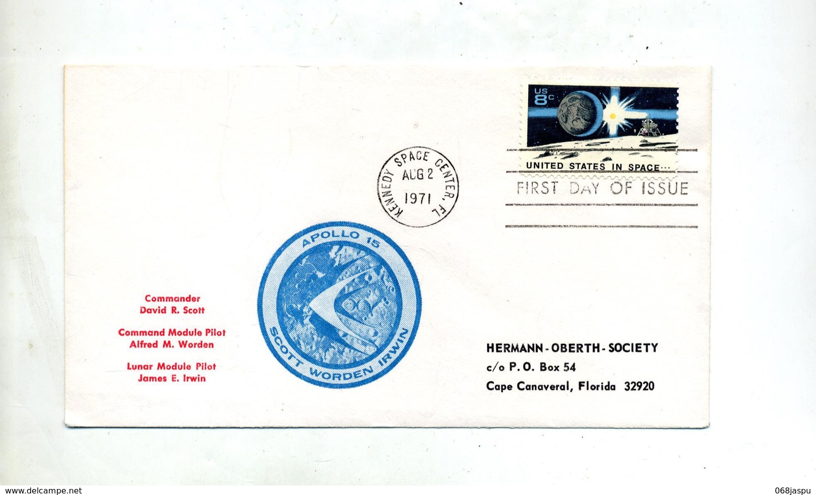 Lettre Fdc 1971 Apollo 15 - 1971-1980